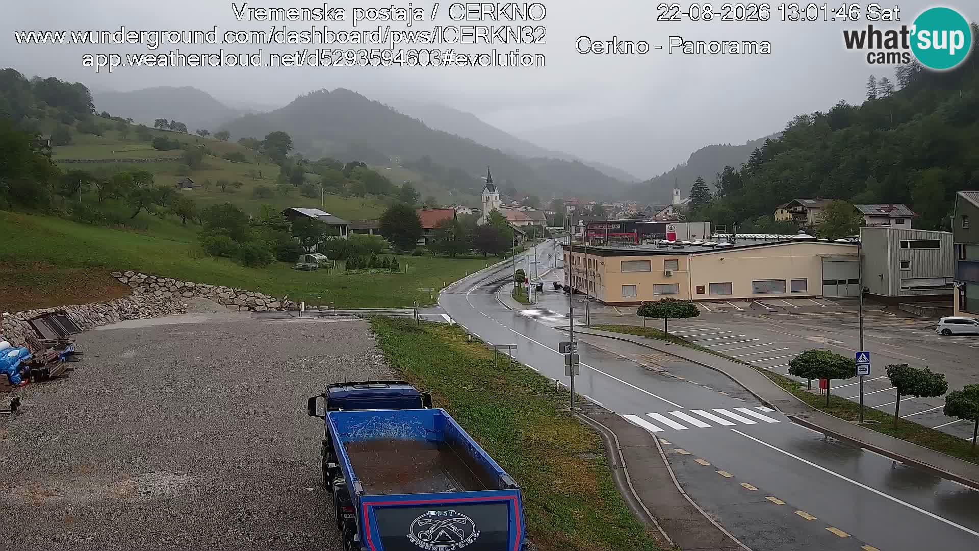 Cerkno city entrance Live Webcam