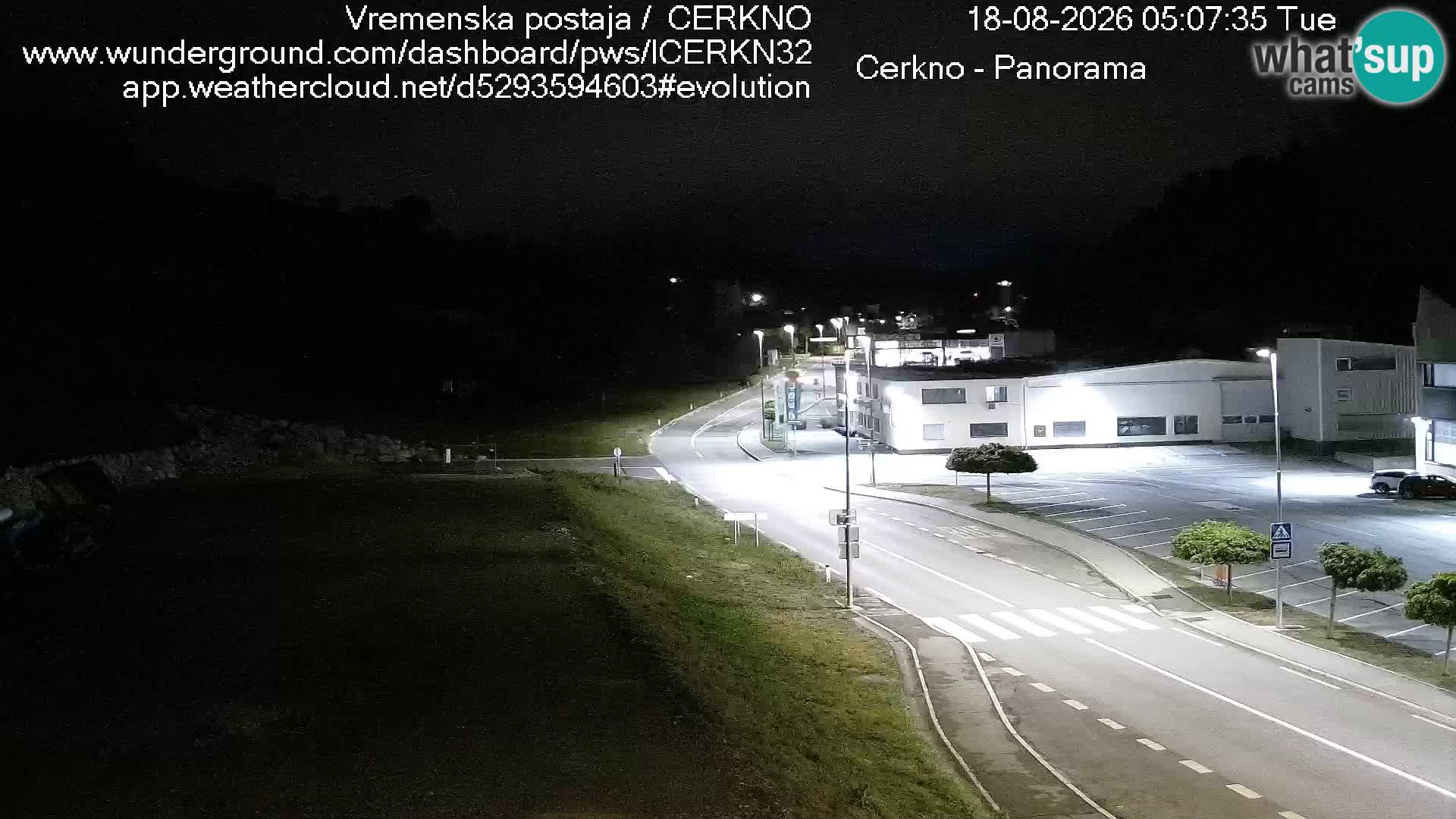Webcam en direct – Entrée de la ville de Cerkno