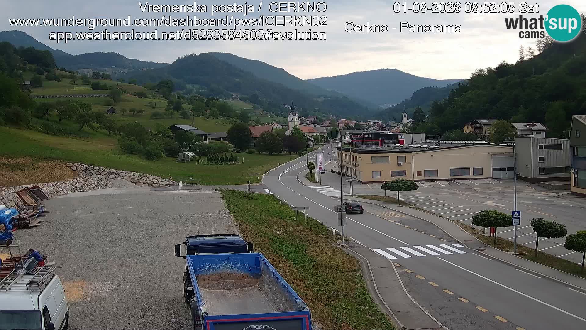 Cerkno entrada a la ciudad Webcam en vivo