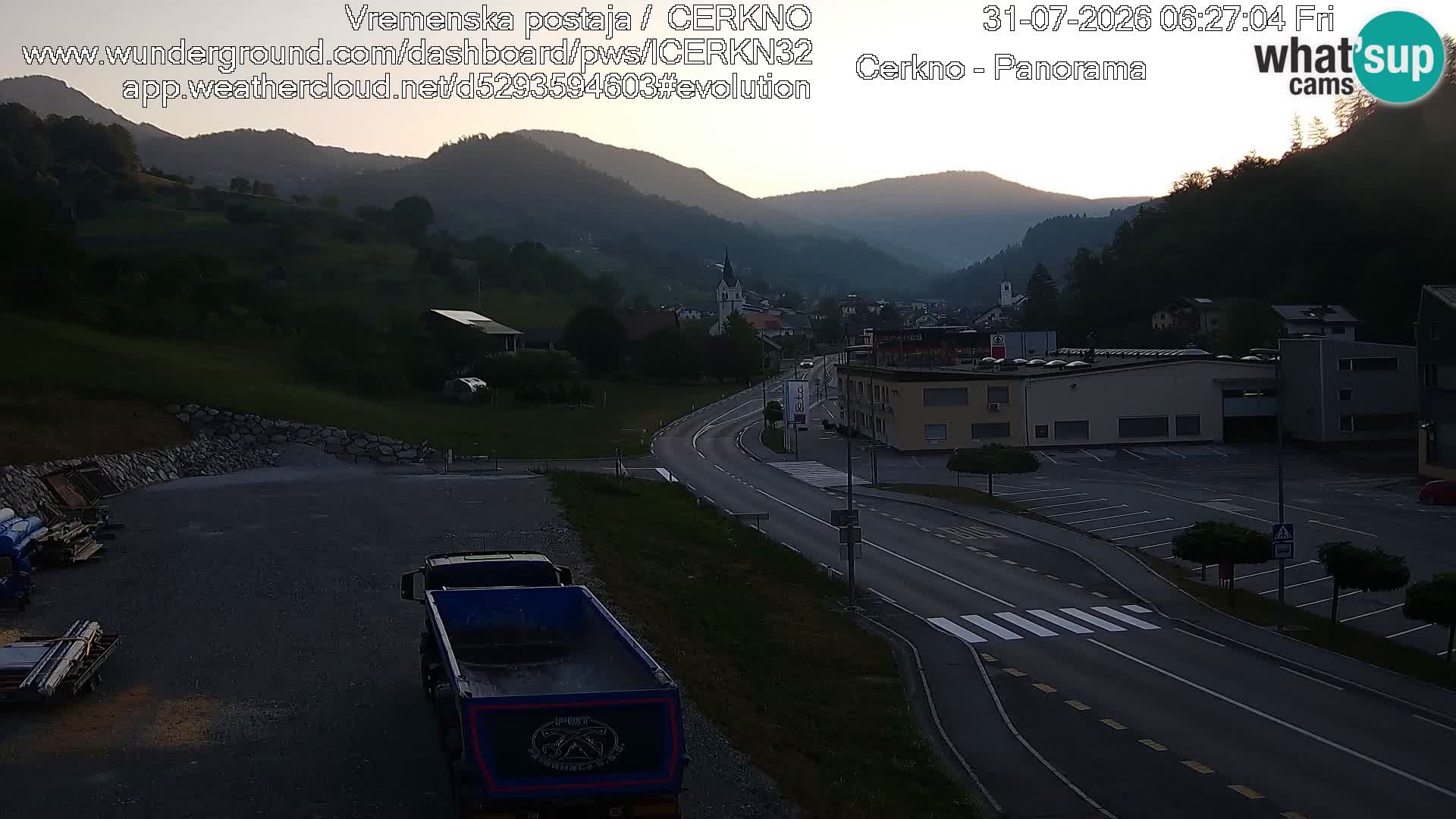 Cerkno entrada a la ciudad Webcam en vivo