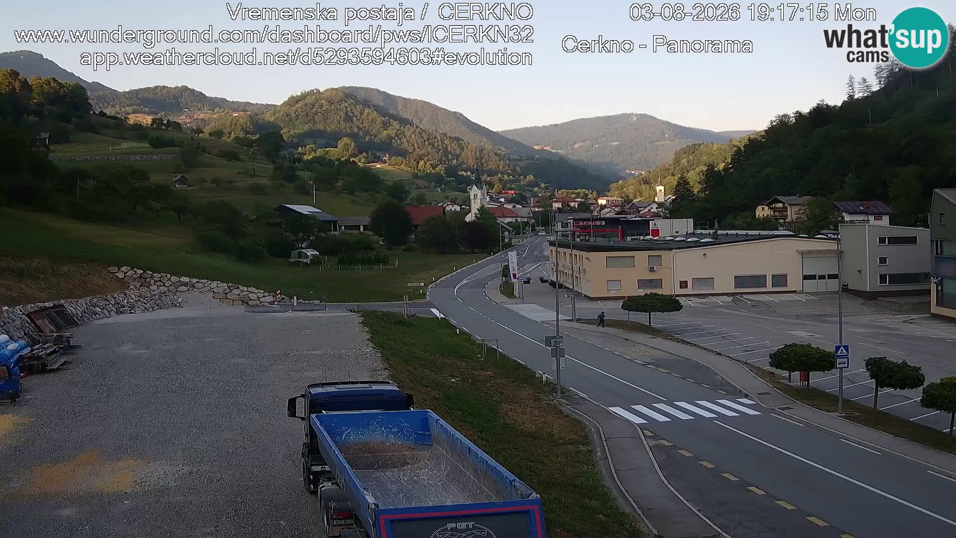 Cerkno city entrance Live Webcam
