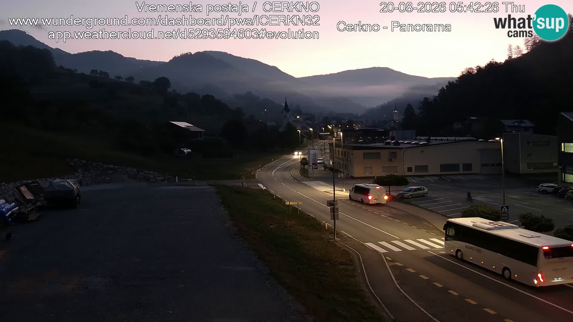 Cerkno city entrance Live Webcam