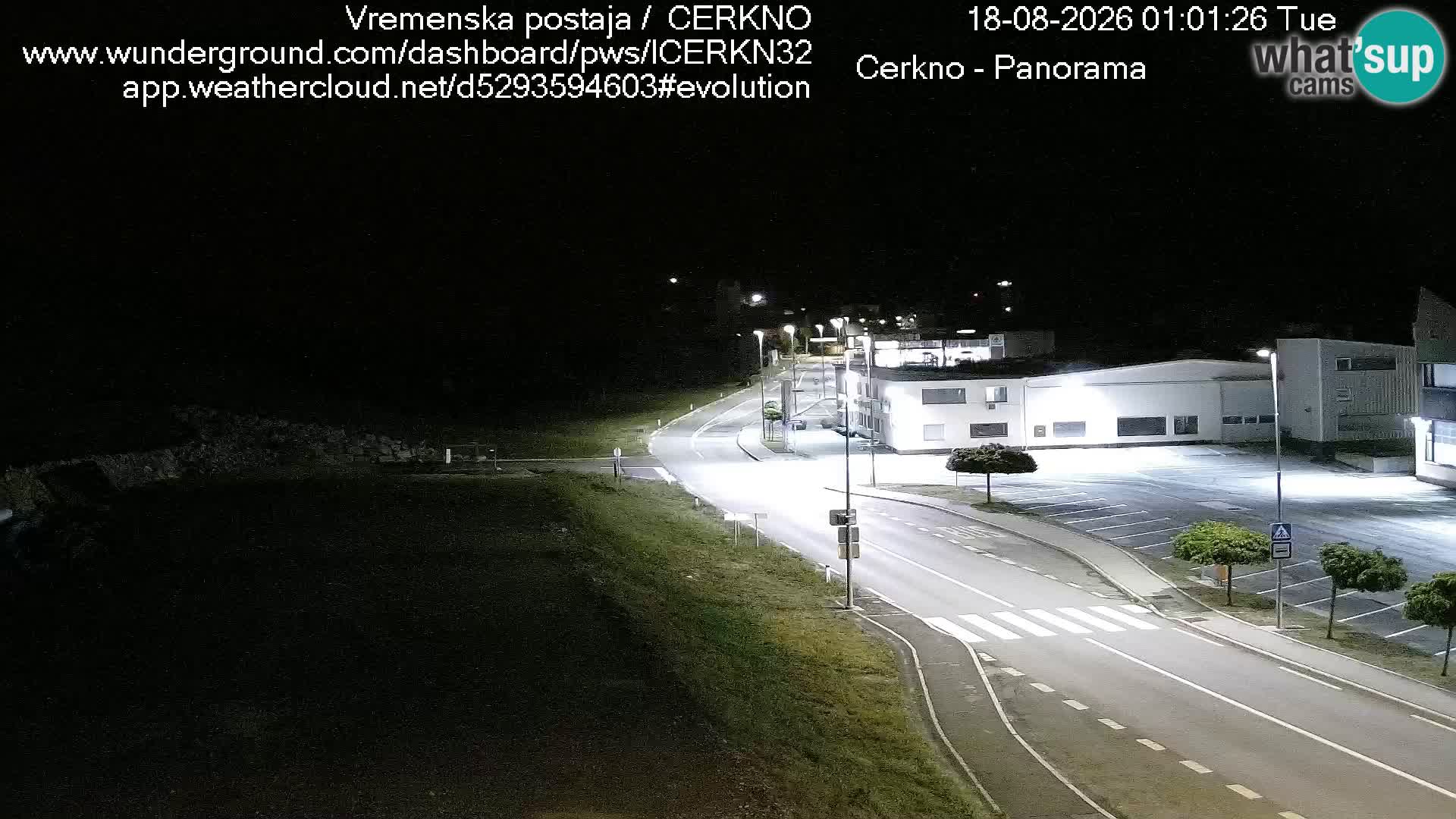 Webcam en direct – Entrée de la ville de Cerkno