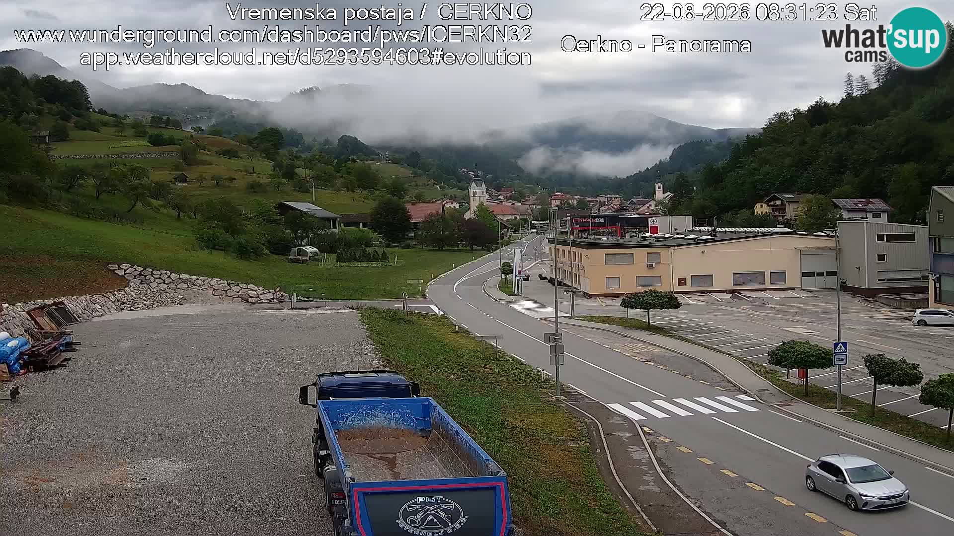 Cerkno city entrance Live Webcam