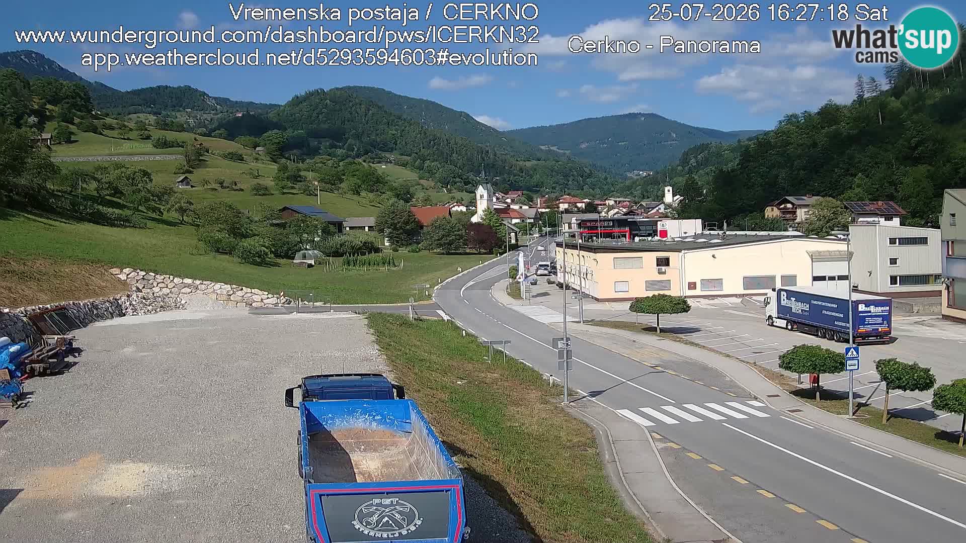 Webcam en direct – Entrée de la ville de Cerkno