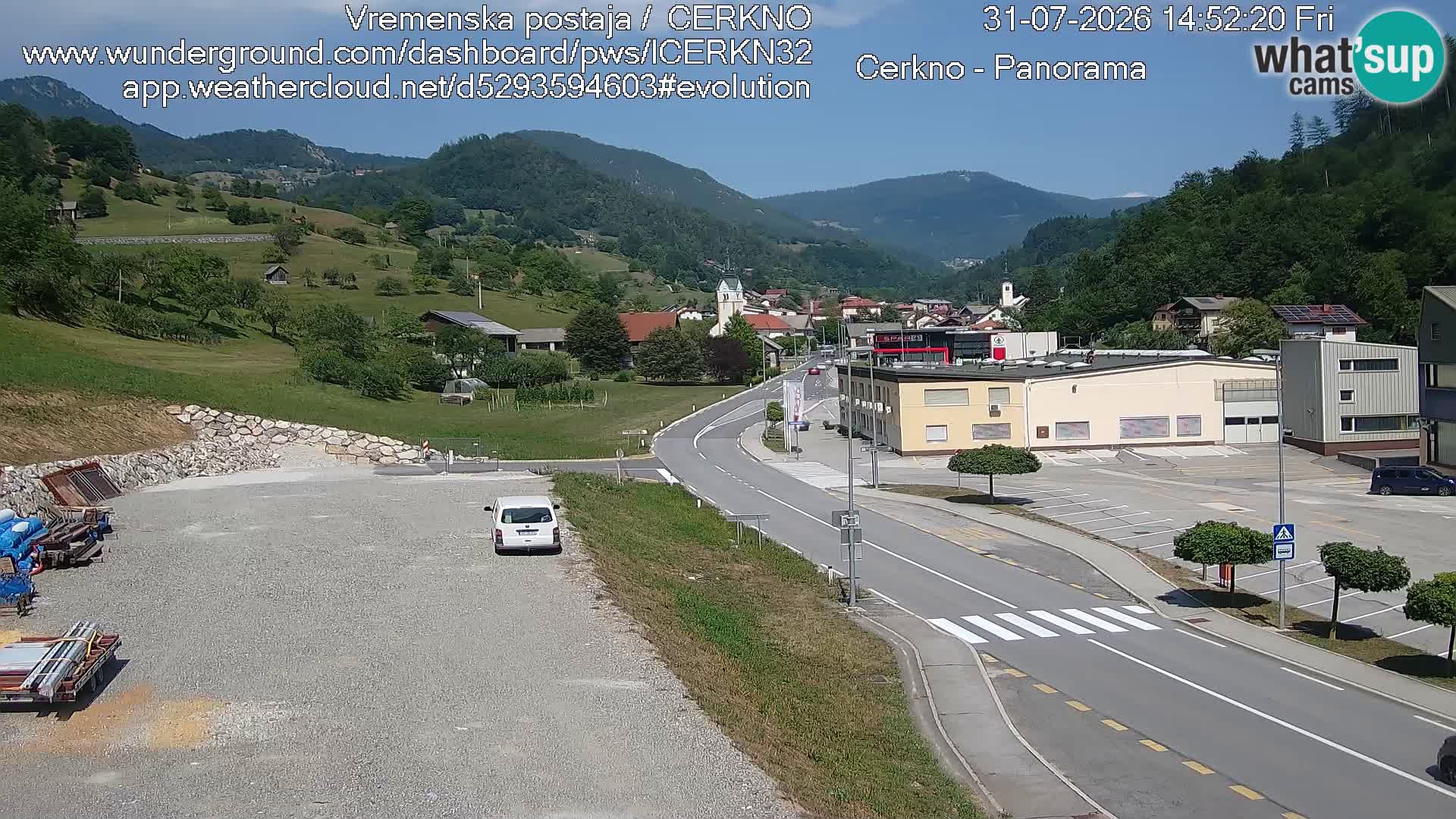 Cerkno city entrance Live Webcam