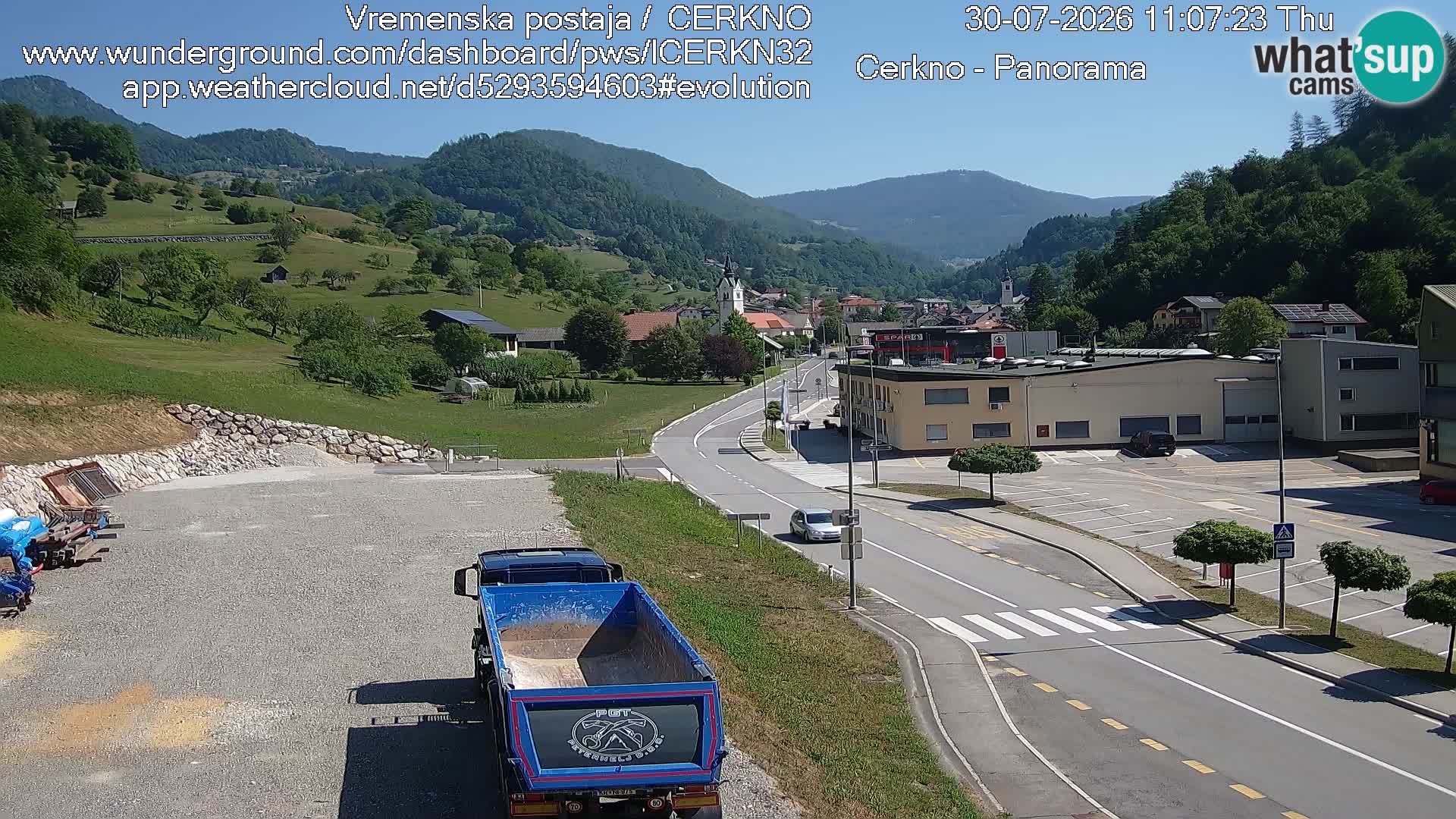 Cerkno city entrance Live Webcam