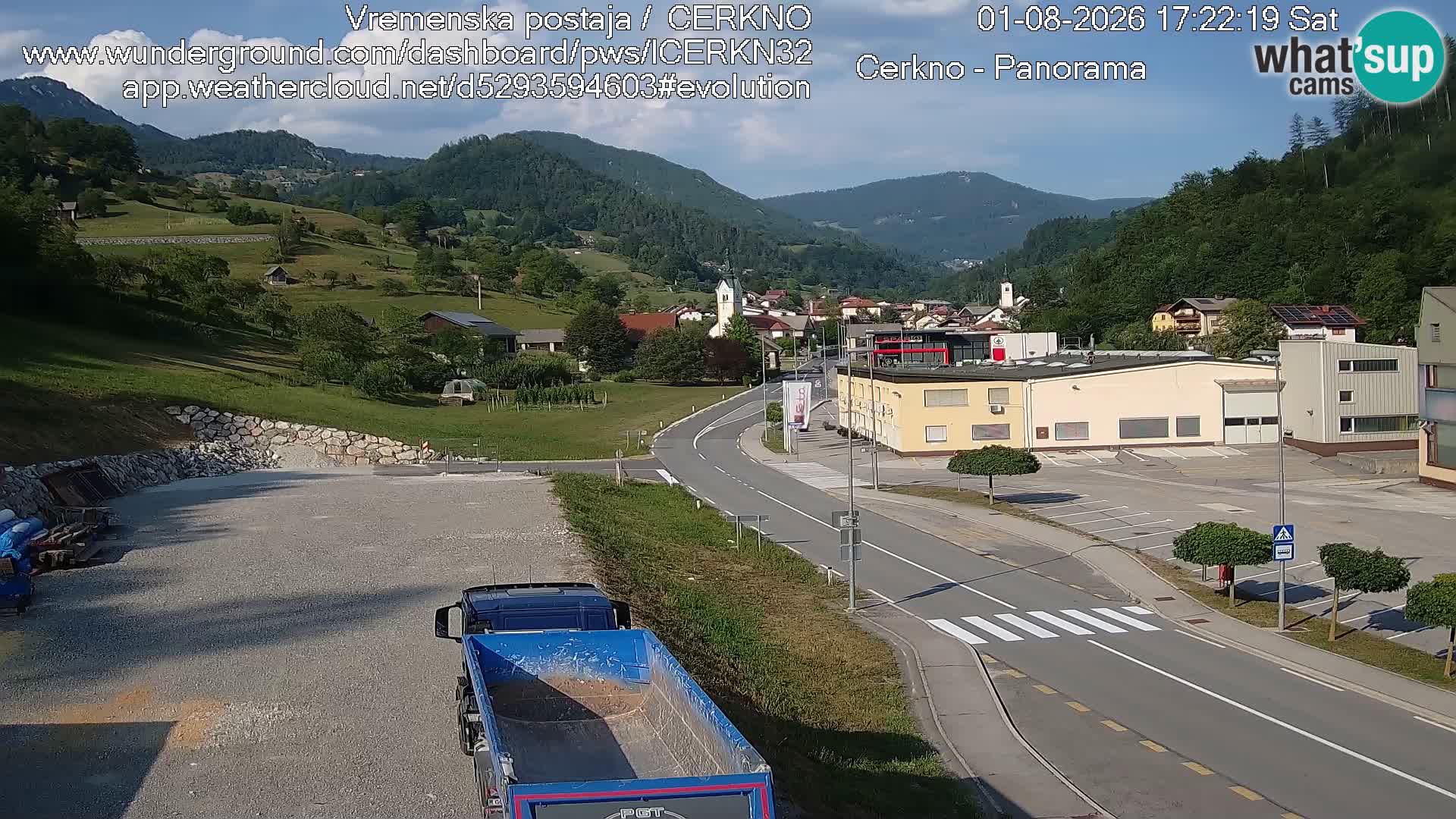 Cerkno city entrance Live Webcam