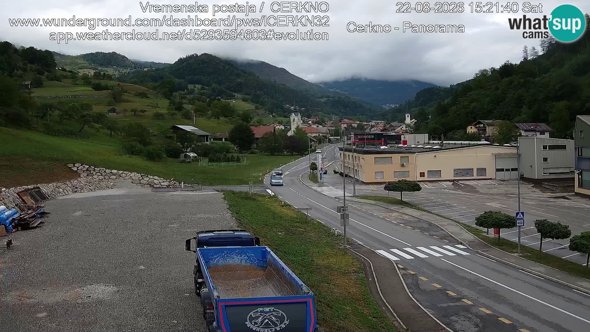Cerkno city entrance Live Webcam
