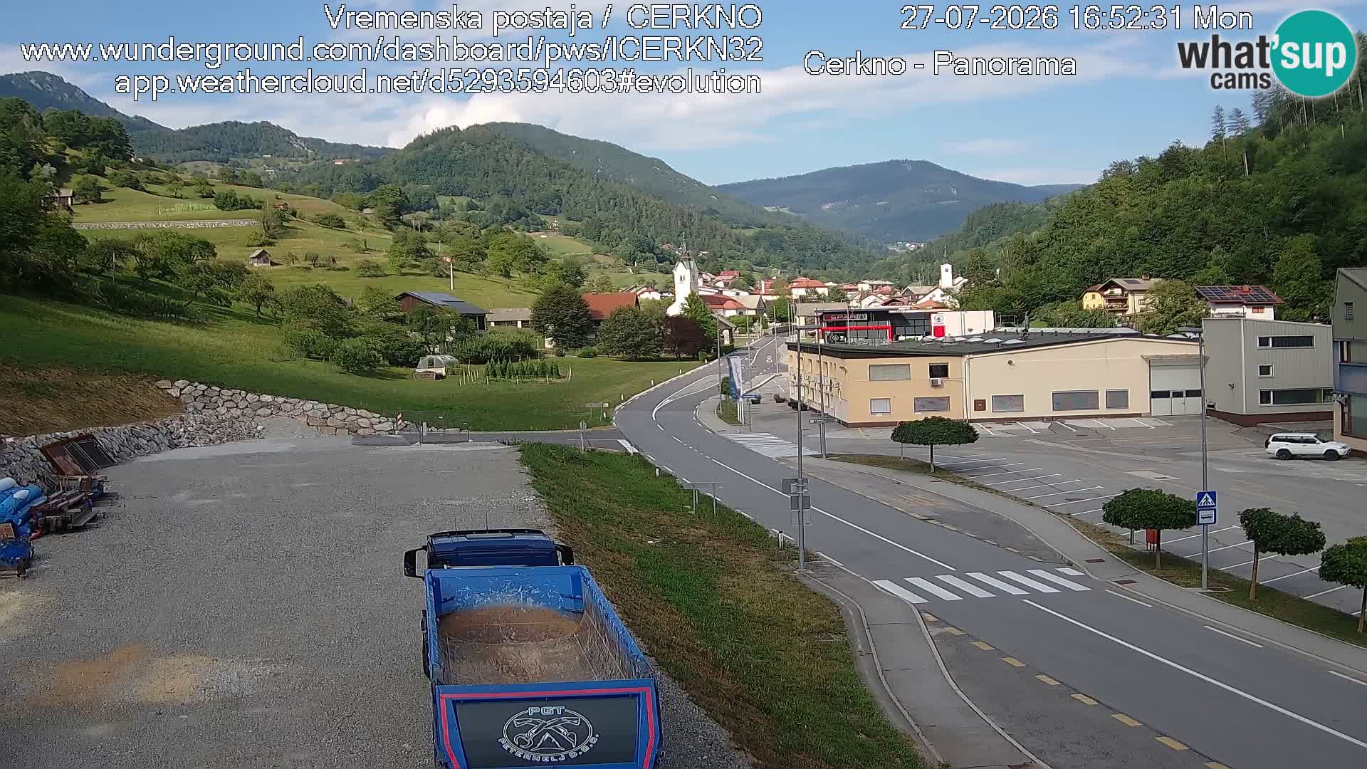 Cerkno entrada a la ciudad Webcam en vivo