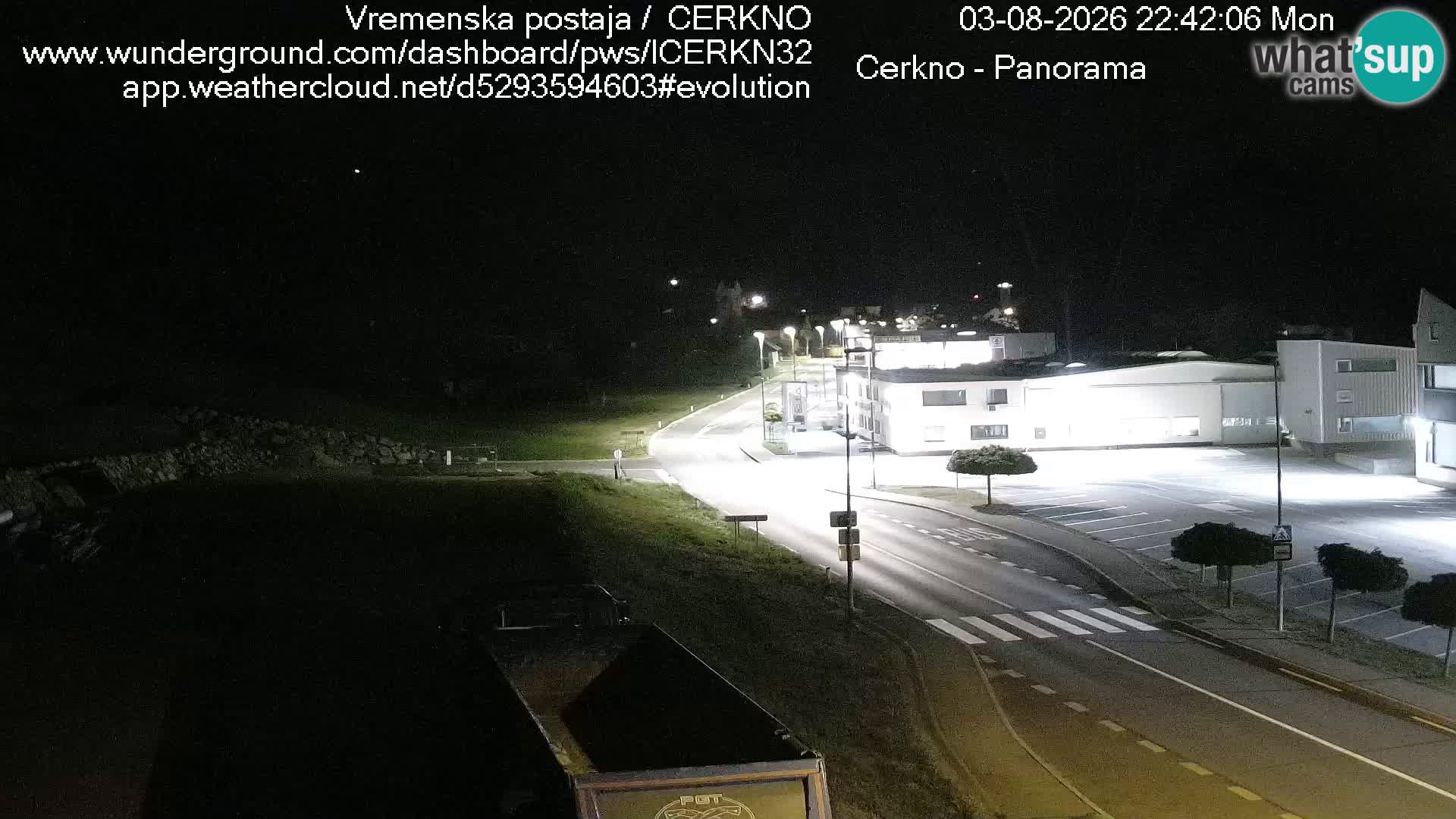Cerkno city entrance Live Webcam