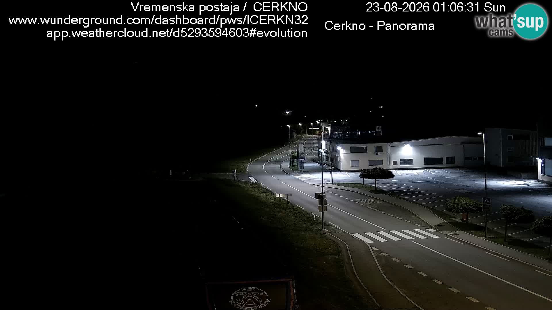 Webcam en direct – Entrée de la ville de Cerkno
