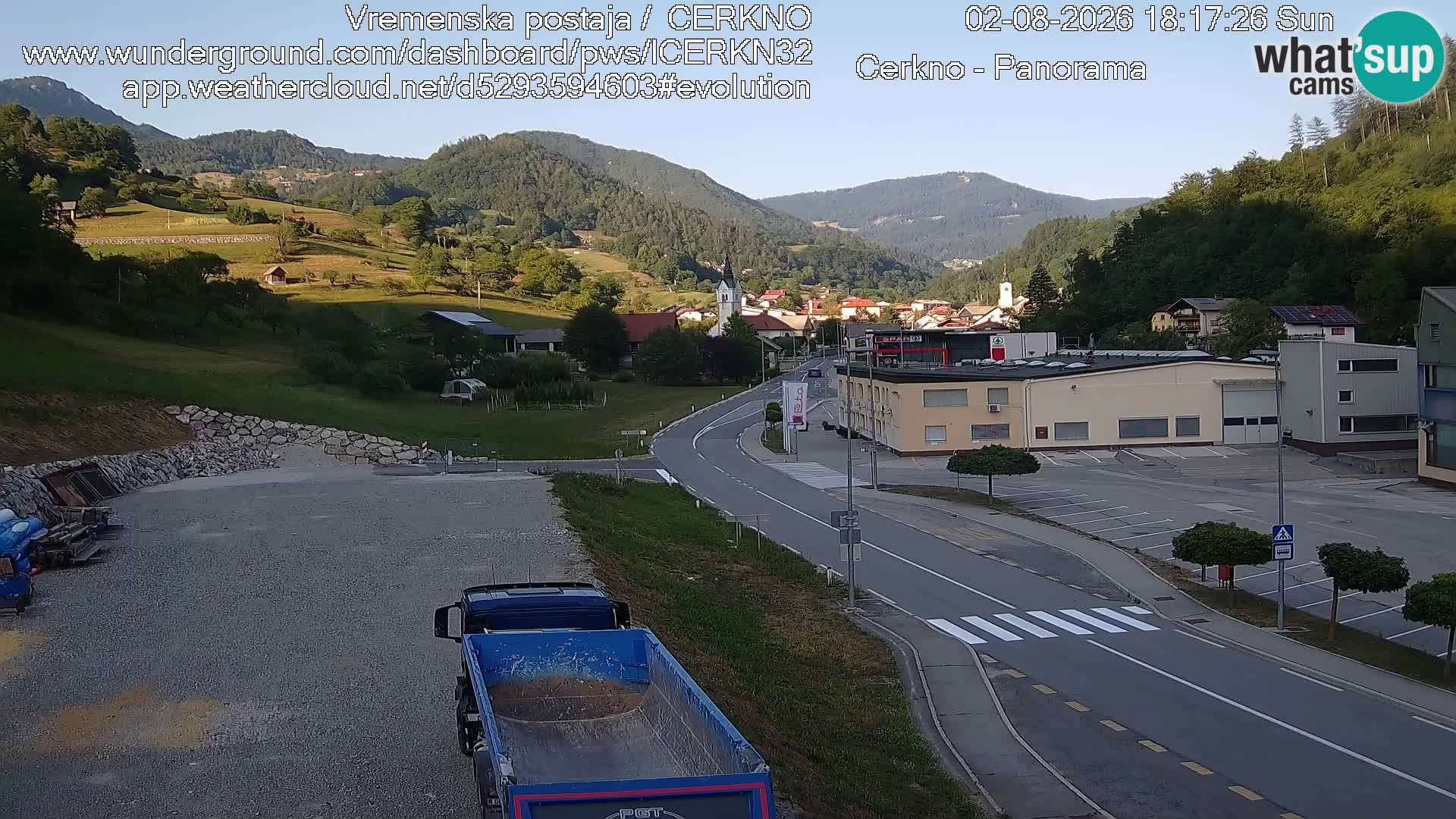 Cerkno entrada a la ciudad Webcam en vivo