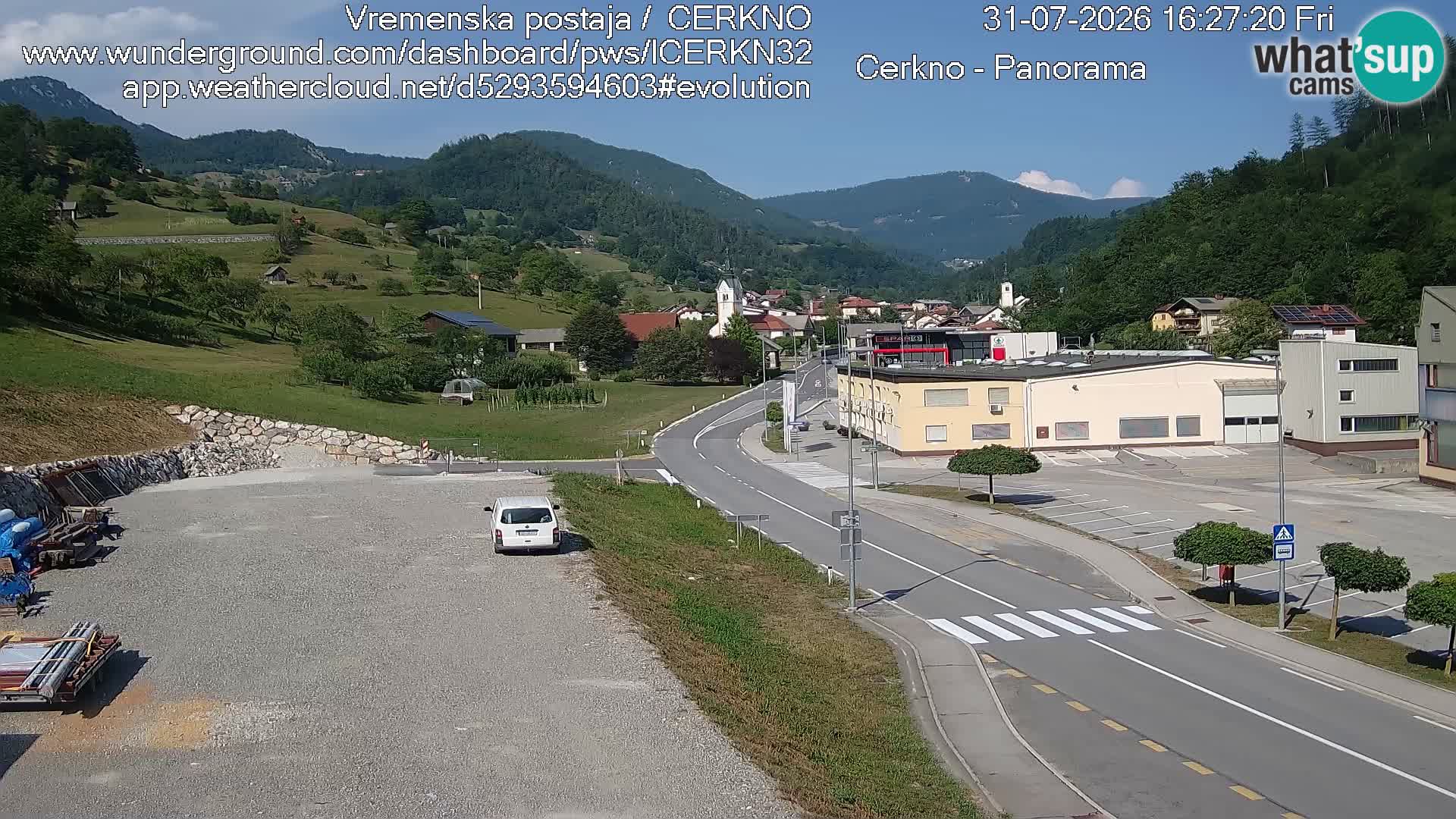 Cerkno city entrance Live Webcam