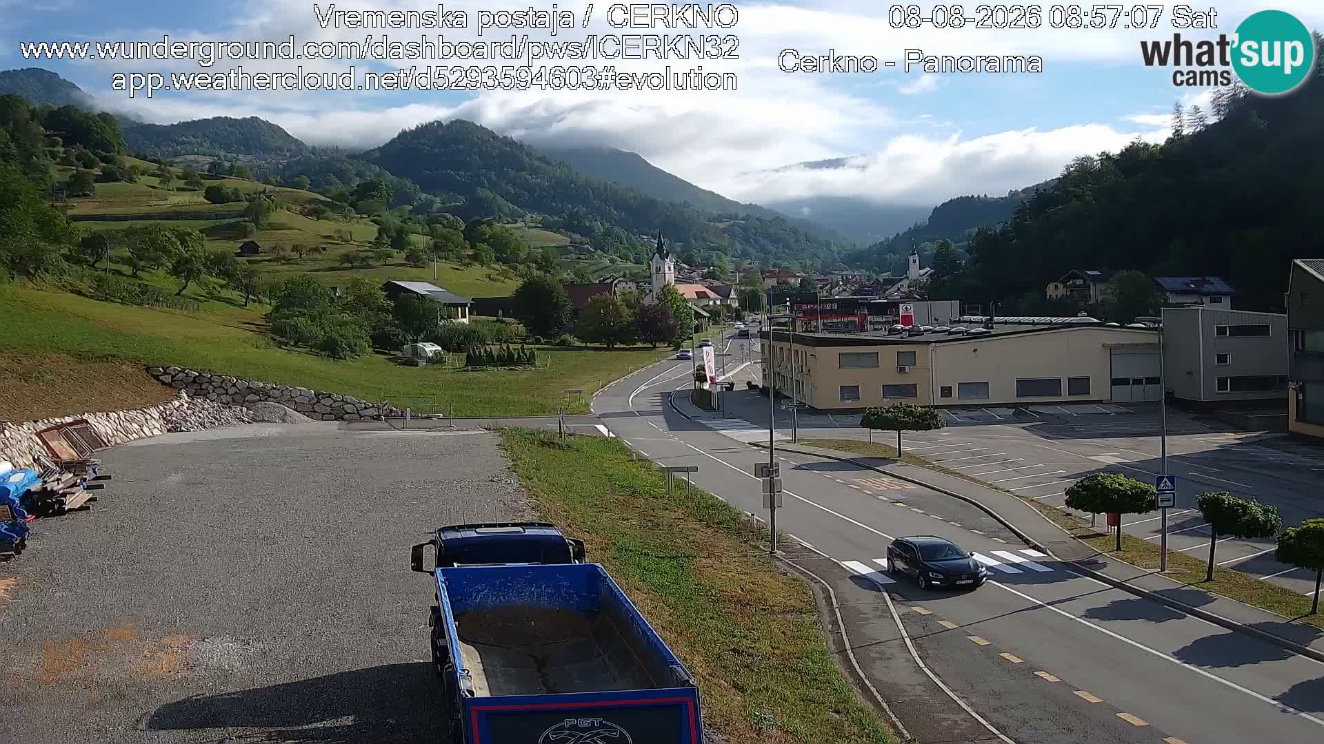 Cerkno city entrance Live Webcam