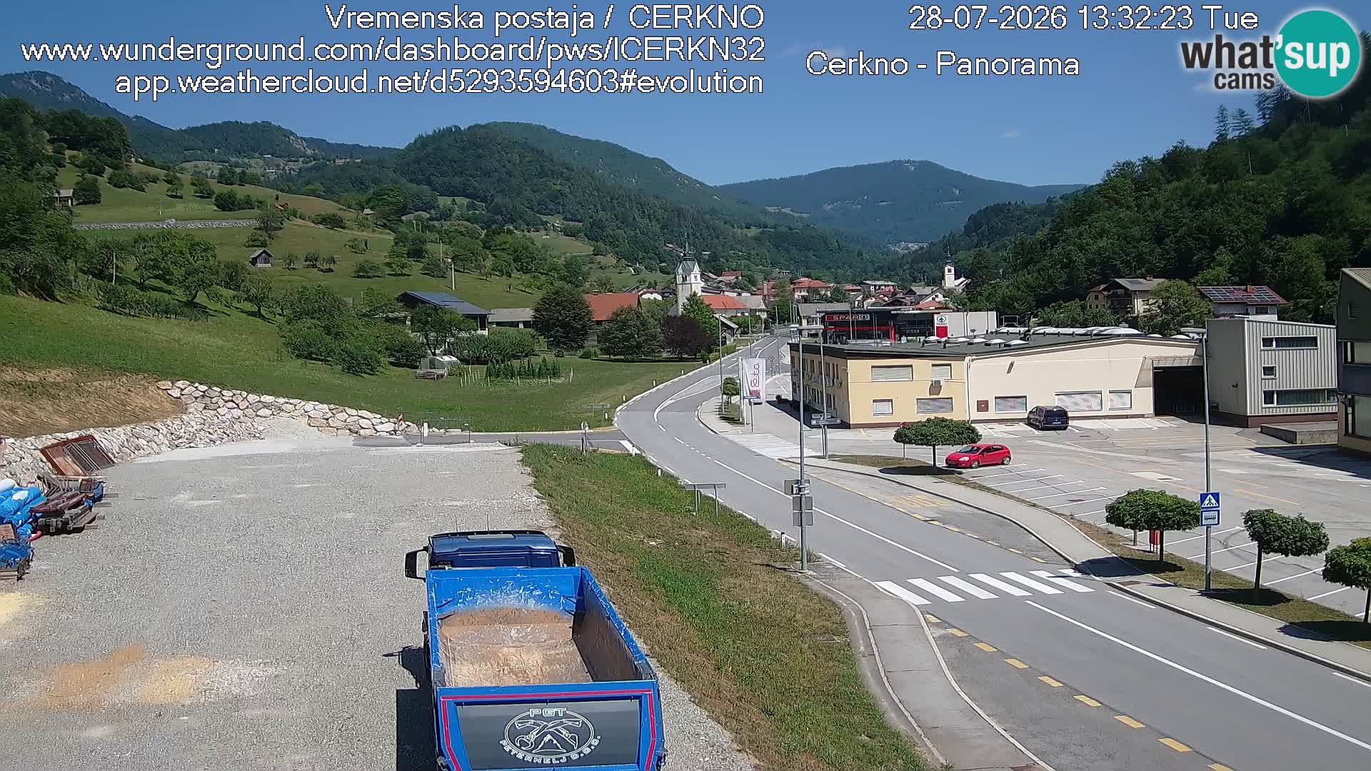 Cerkno city entrance Live Webcam