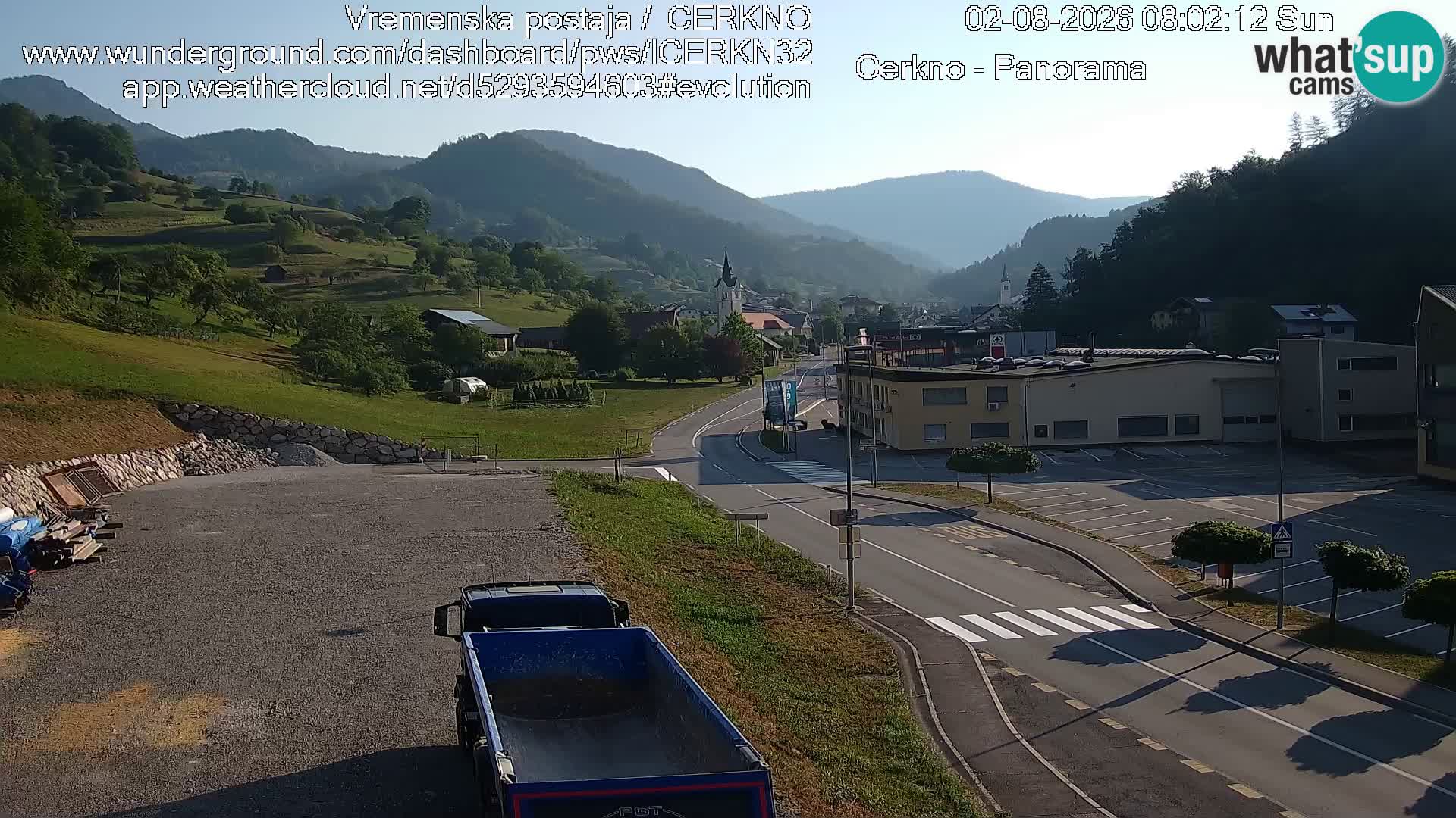 Cerkno city entrance Live Webcam