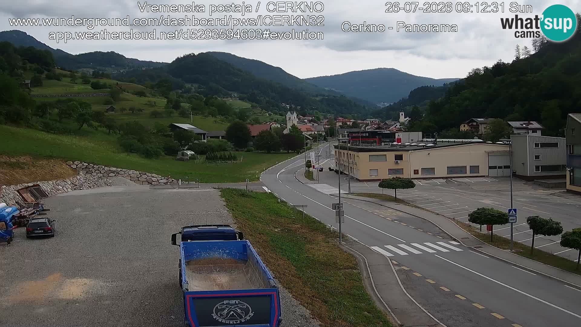 Cerkno city entrance Live Webcam