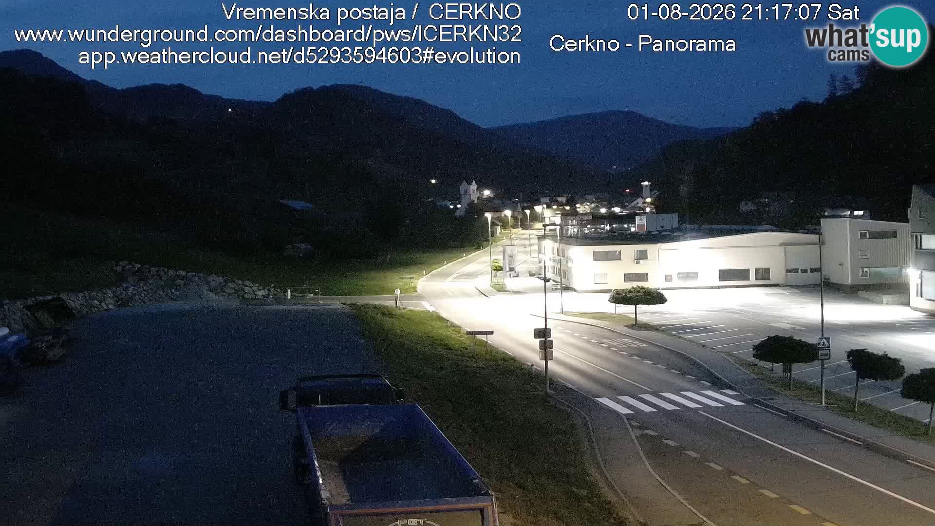Webcam en direct – Entrée de la ville de Cerkno