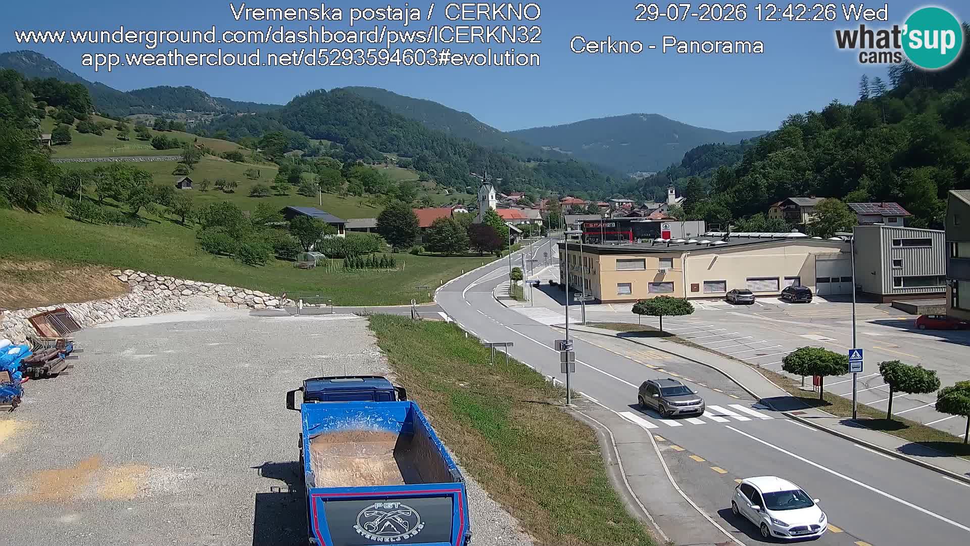 Cerkno entrada a la ciudad Webcam en vivo
