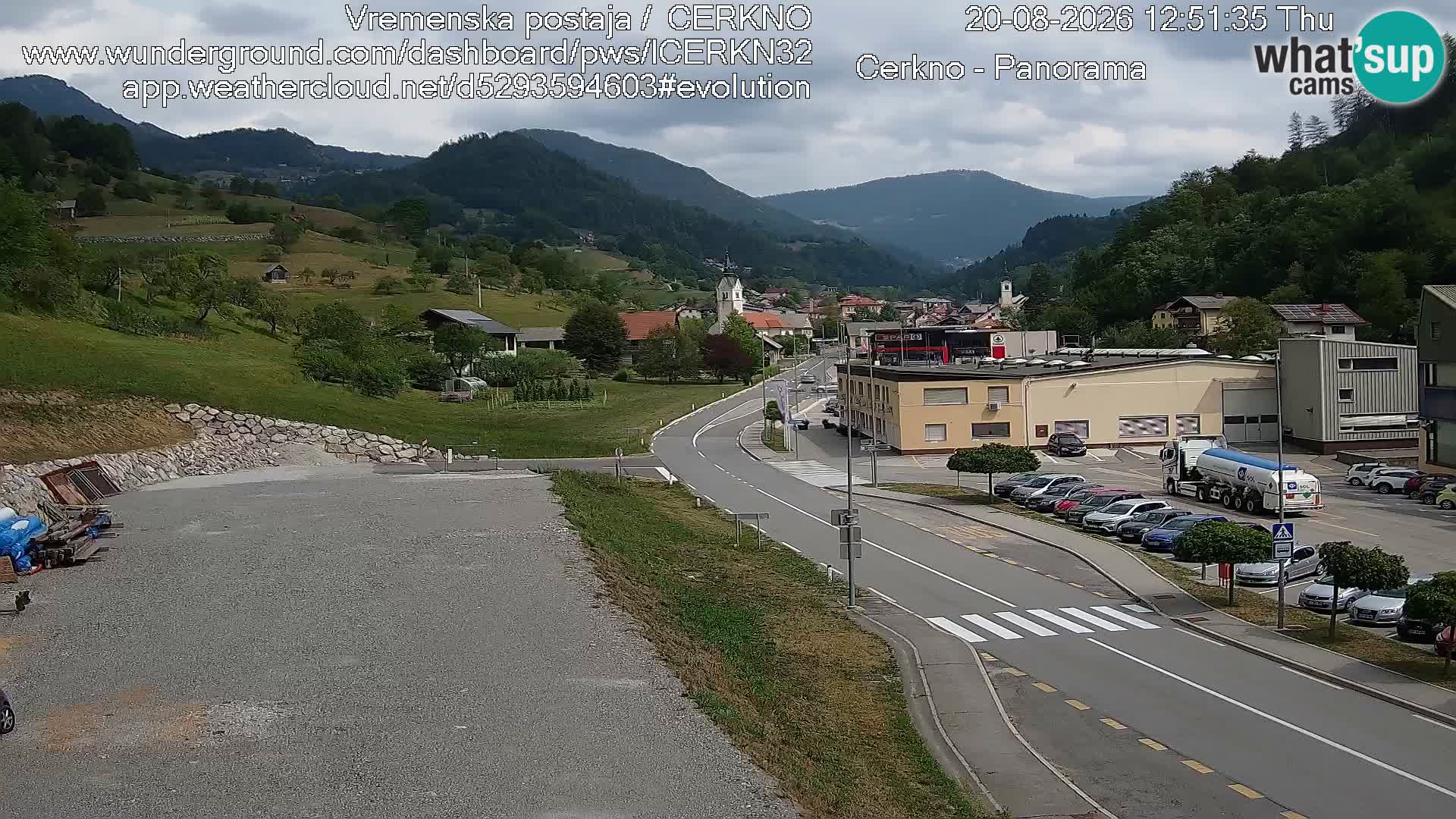 Cerkno city entrance Live Webcam