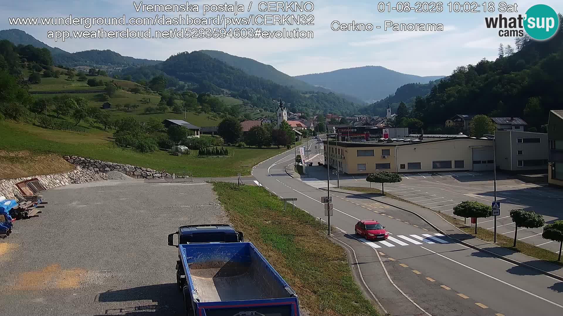 Cerkno entrada a la ciudad Webcam en vivo
