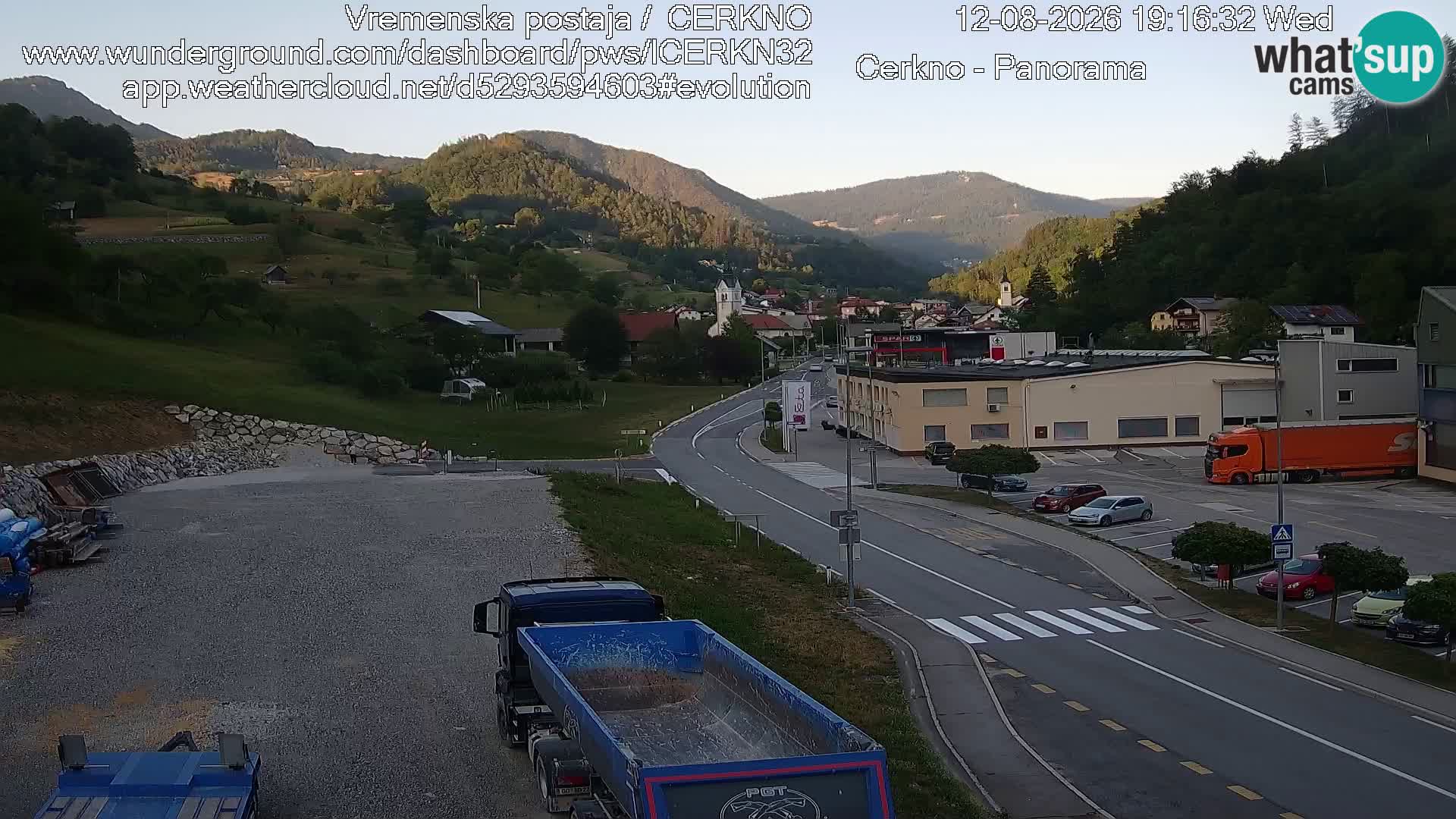Cerkno city entrance Live Webcam