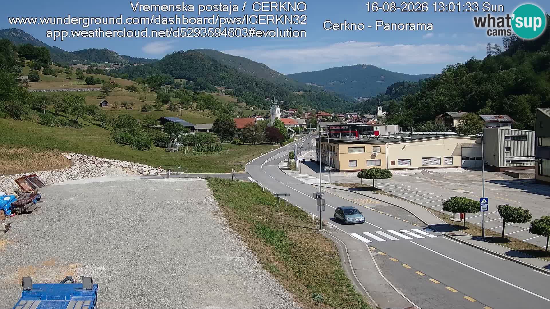 Cerkno city entrance Live Webcam