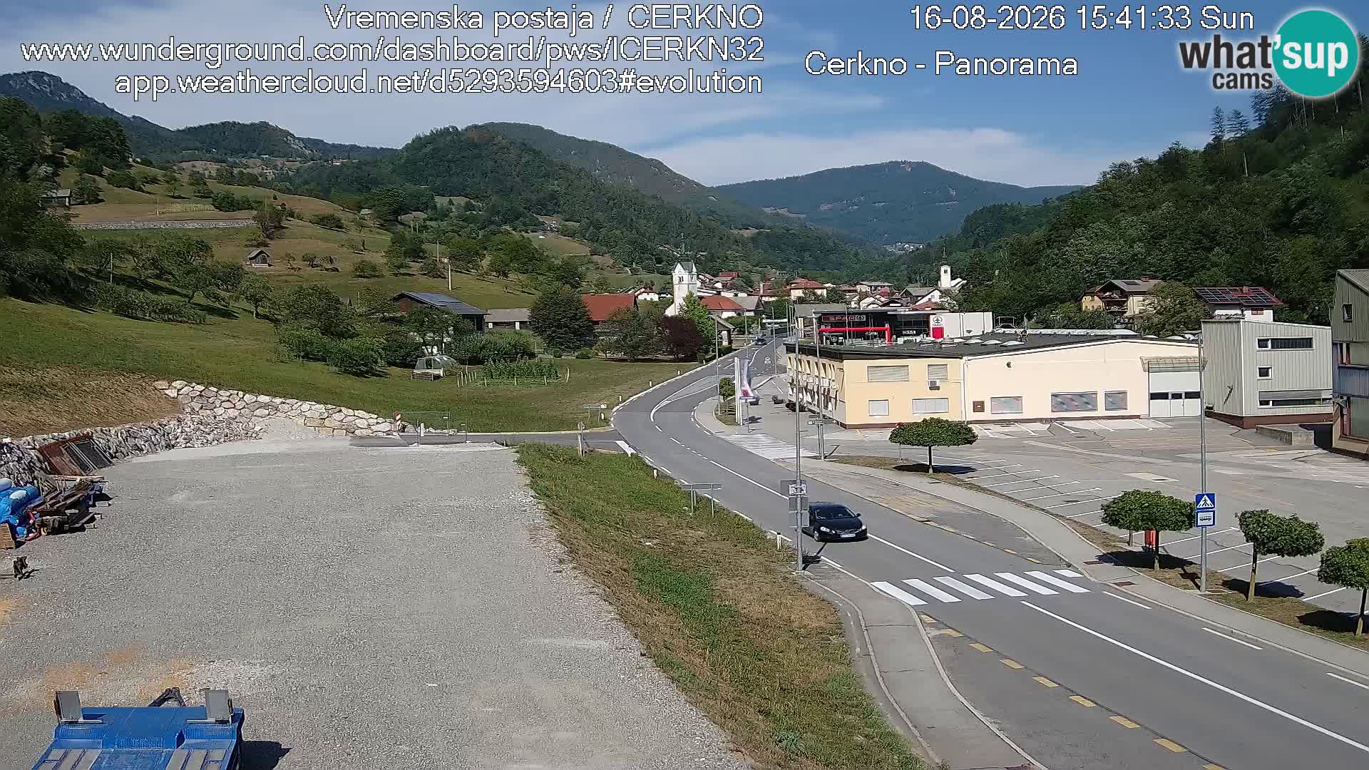 Cerkno city entrance Live Webcam