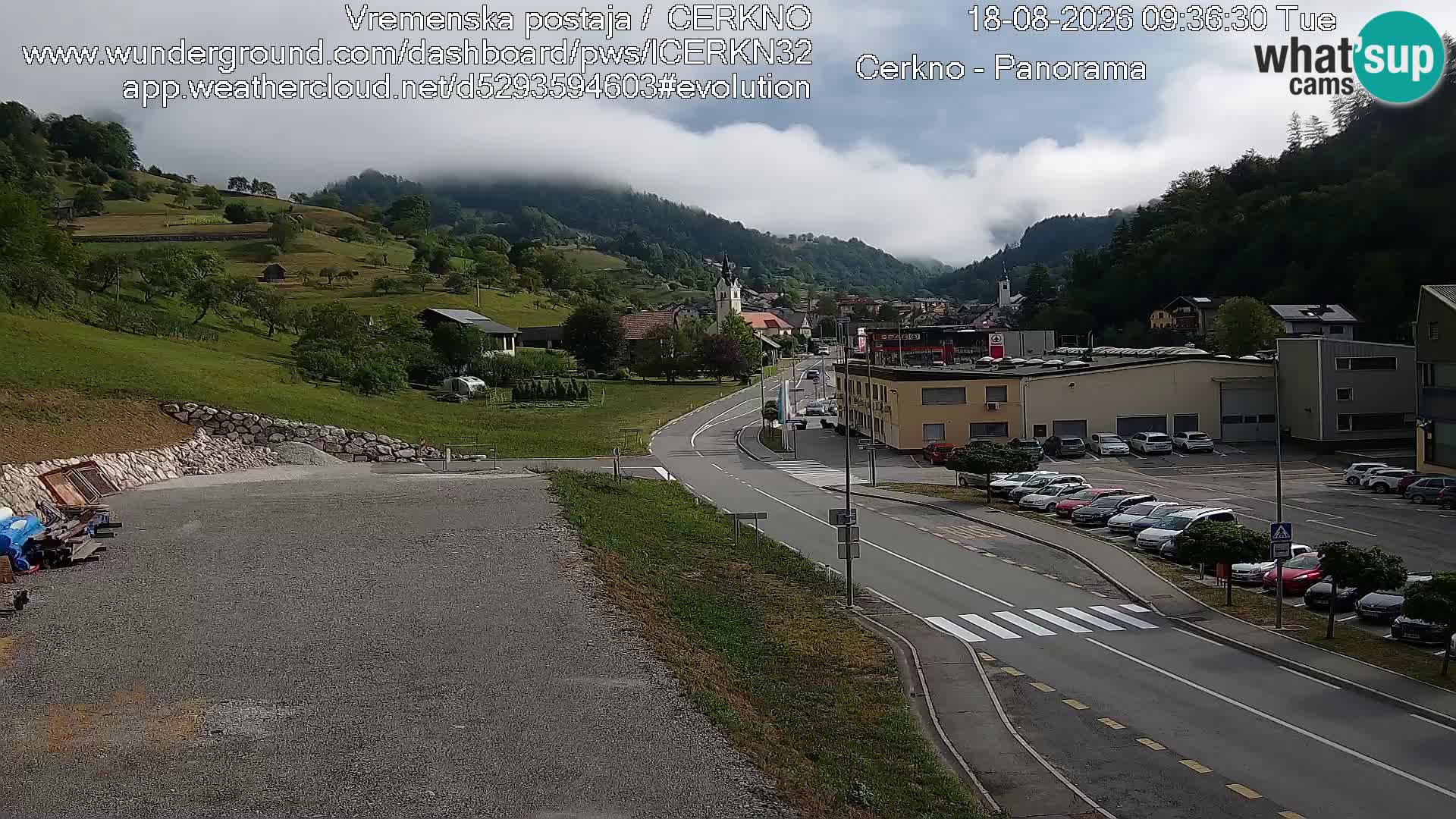 Cerkno ulaz u grad – Kamera uživo