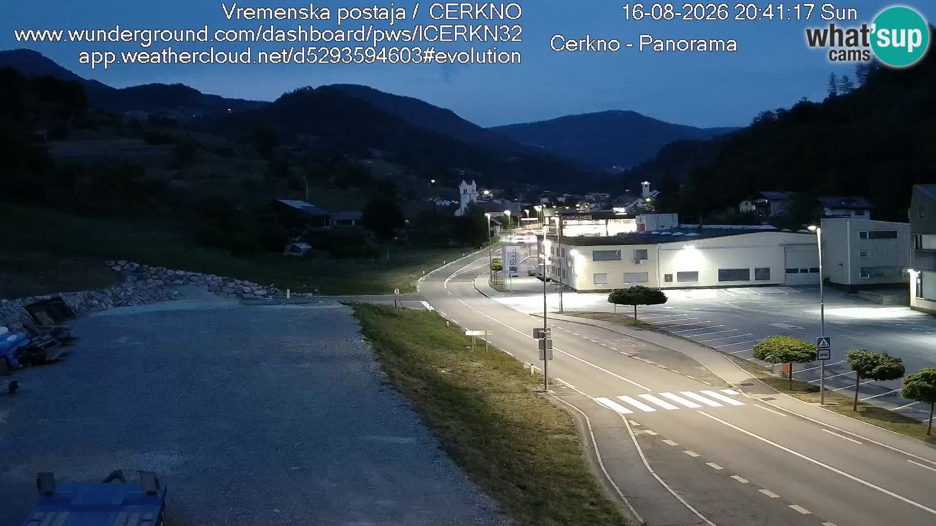 Cerkno city entrance Live Webcam