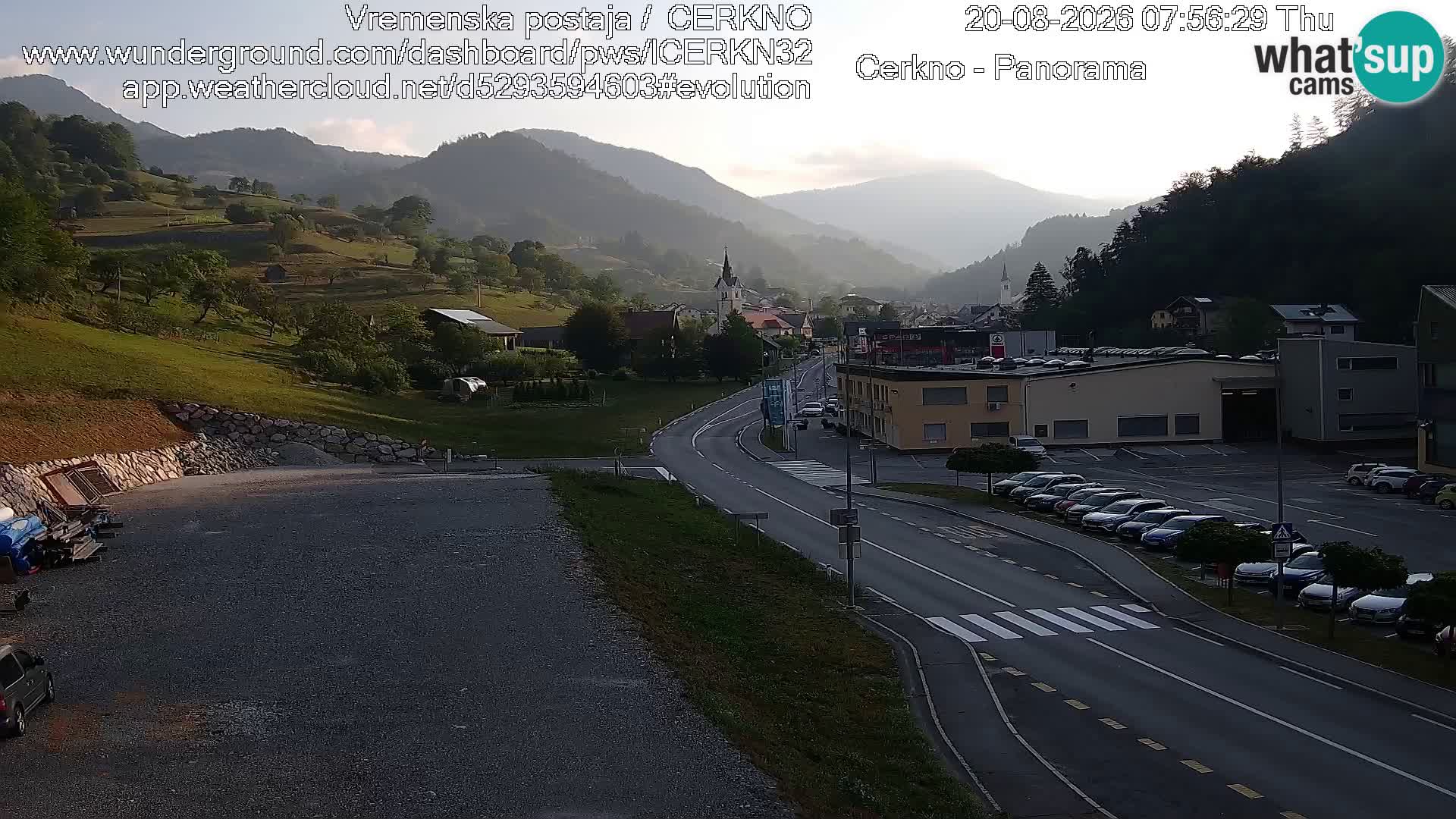Cerkno city entrance Live Webcam