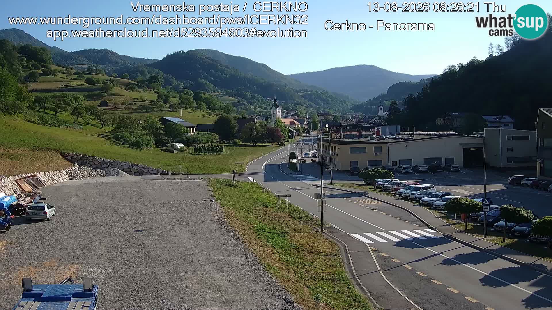 Cerkno city entrance Live Webcam