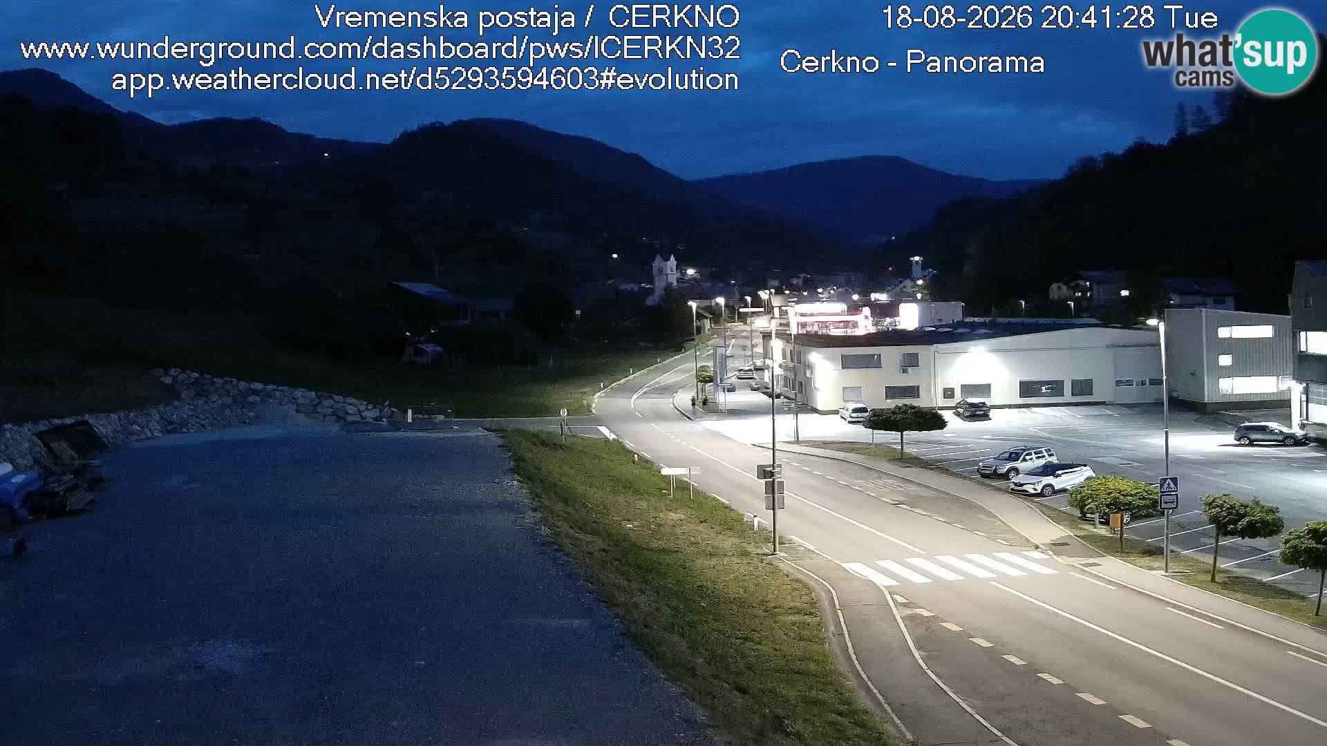 Cerkno city entrance Live Webcam