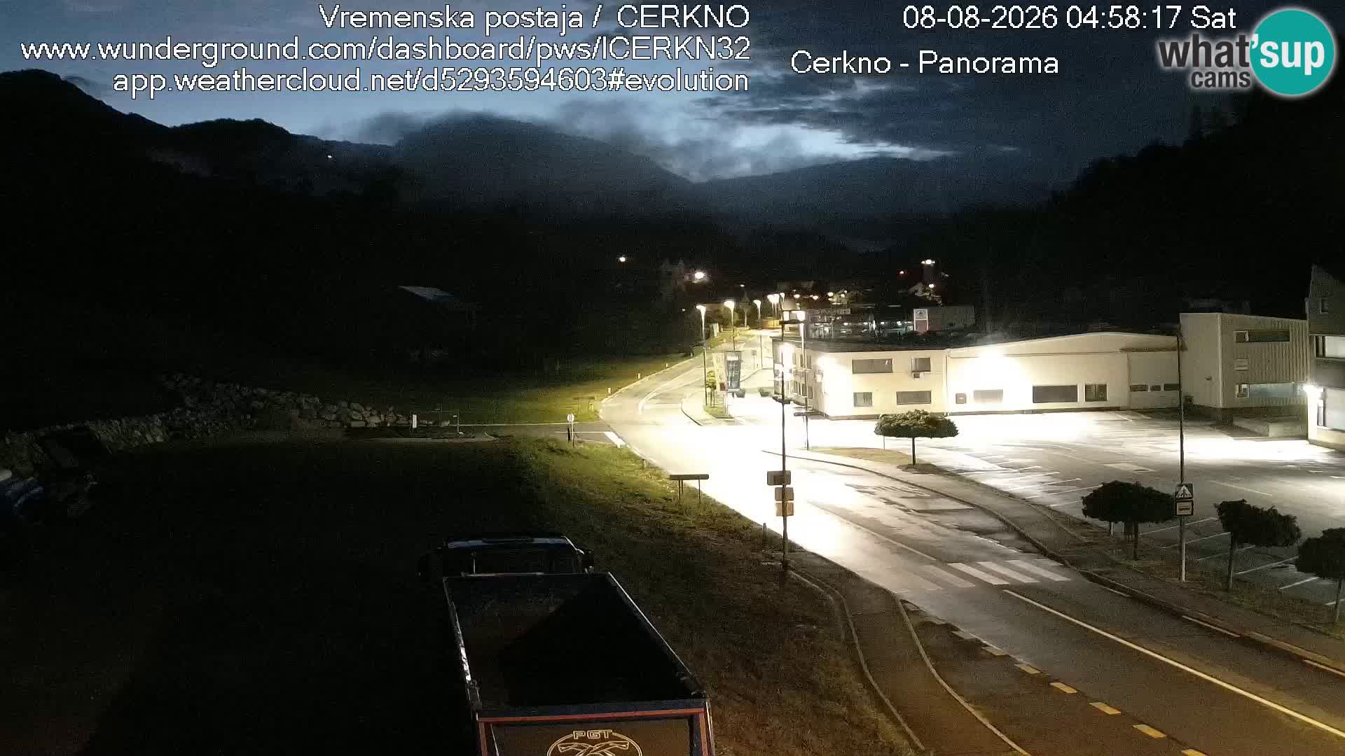 Cerkno city entrance Live Webcam