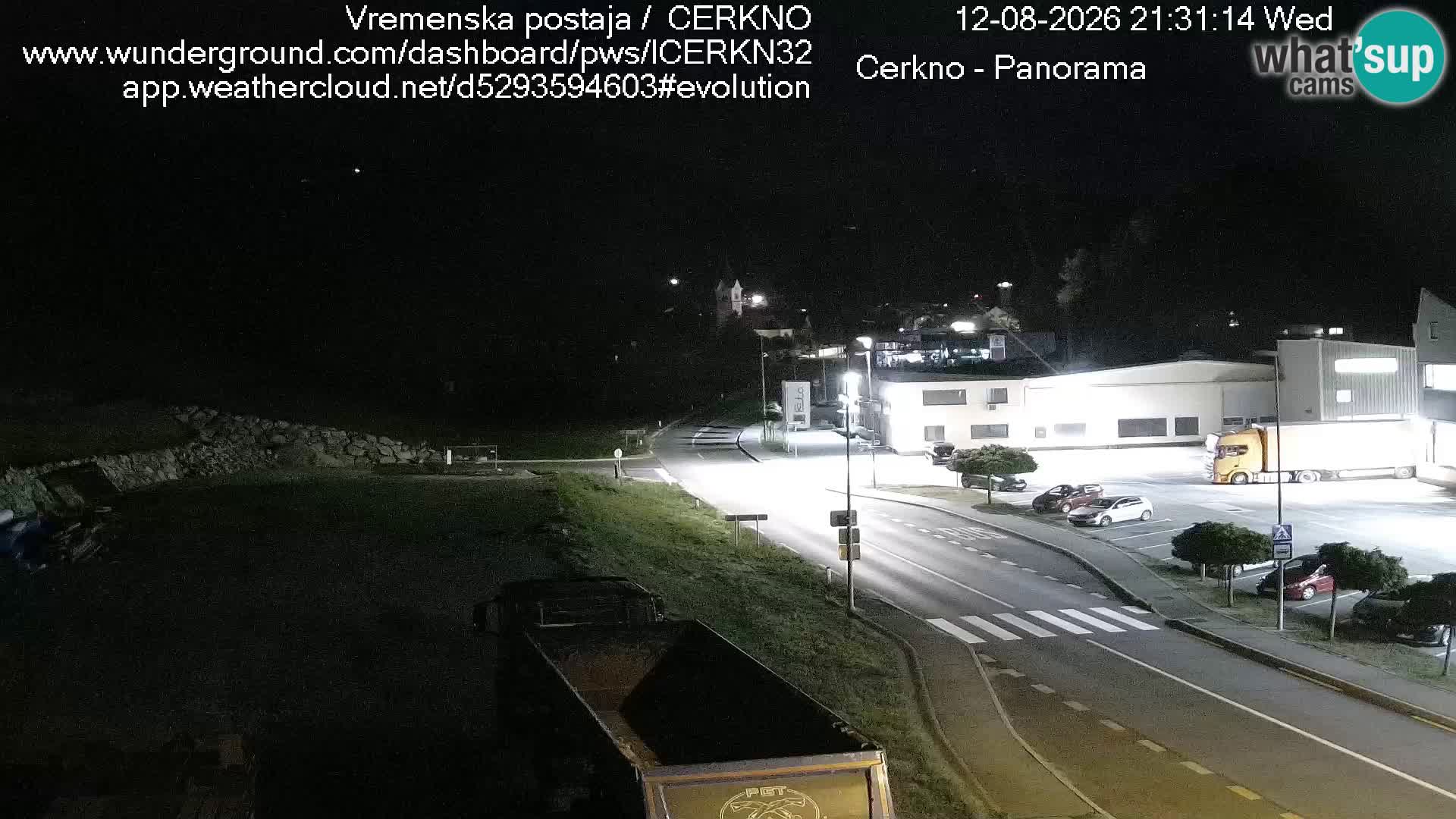Cerkno city entrance Live Webcam