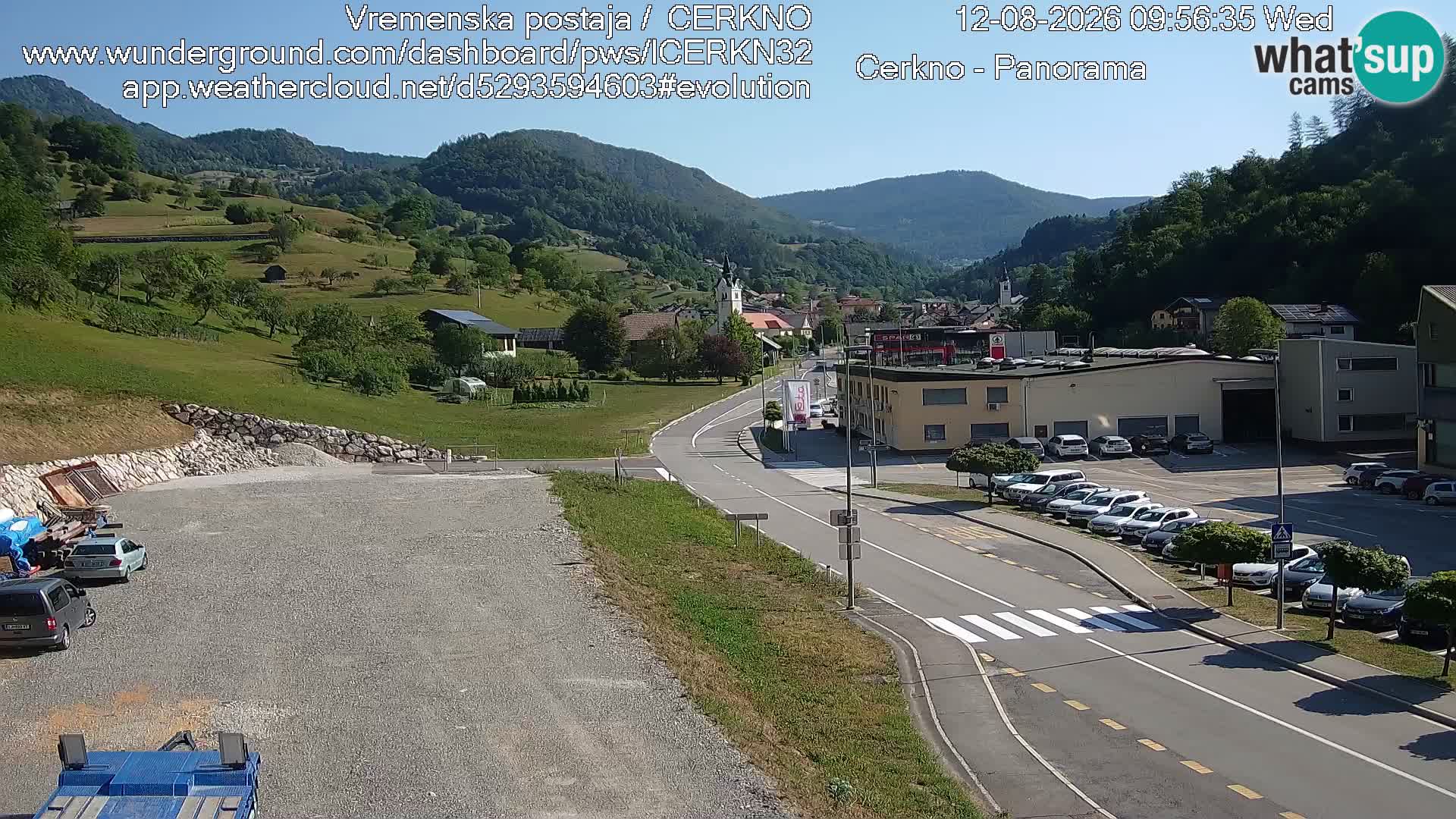 Cerkno city entrance Live Webcam