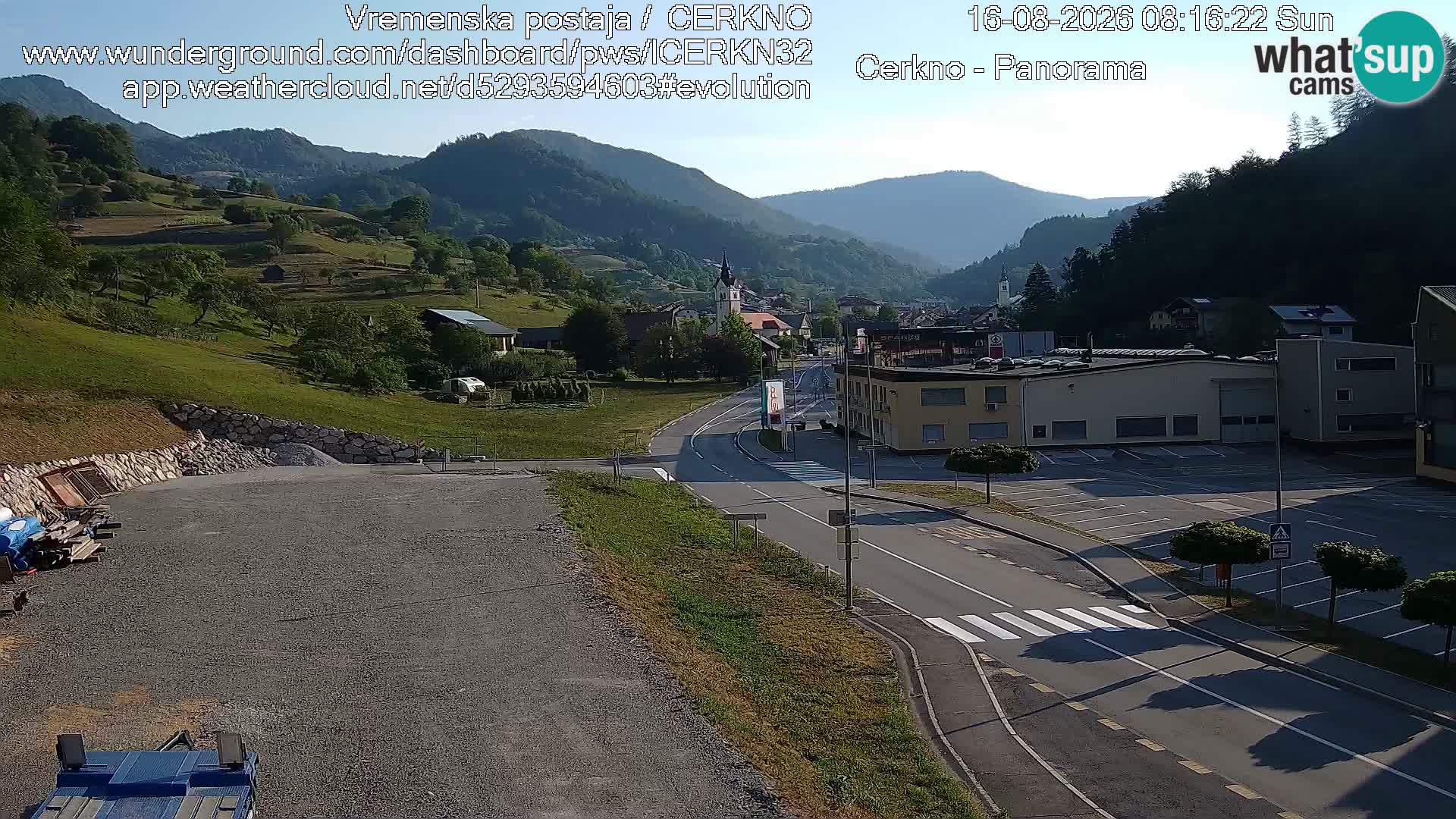 Cerkno entrada a la ciudad Webcam en vivo