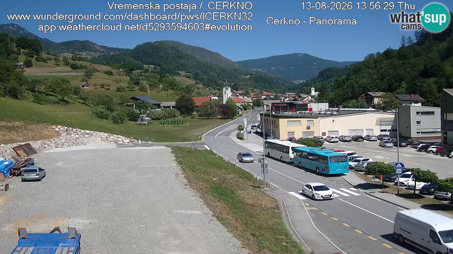 Cerkno city entrance Live Webcam