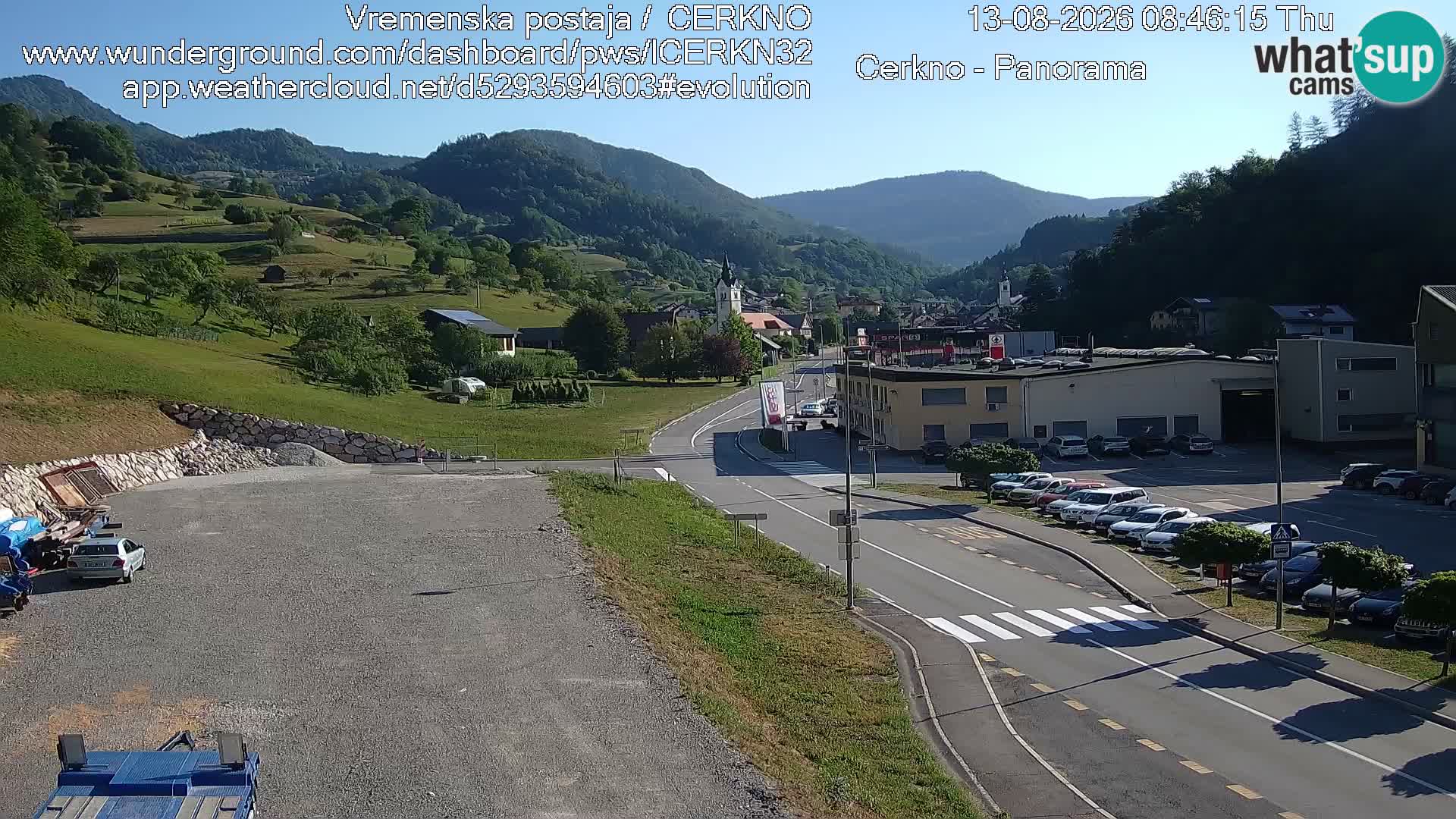 Cerkno city entrance Live Webcam