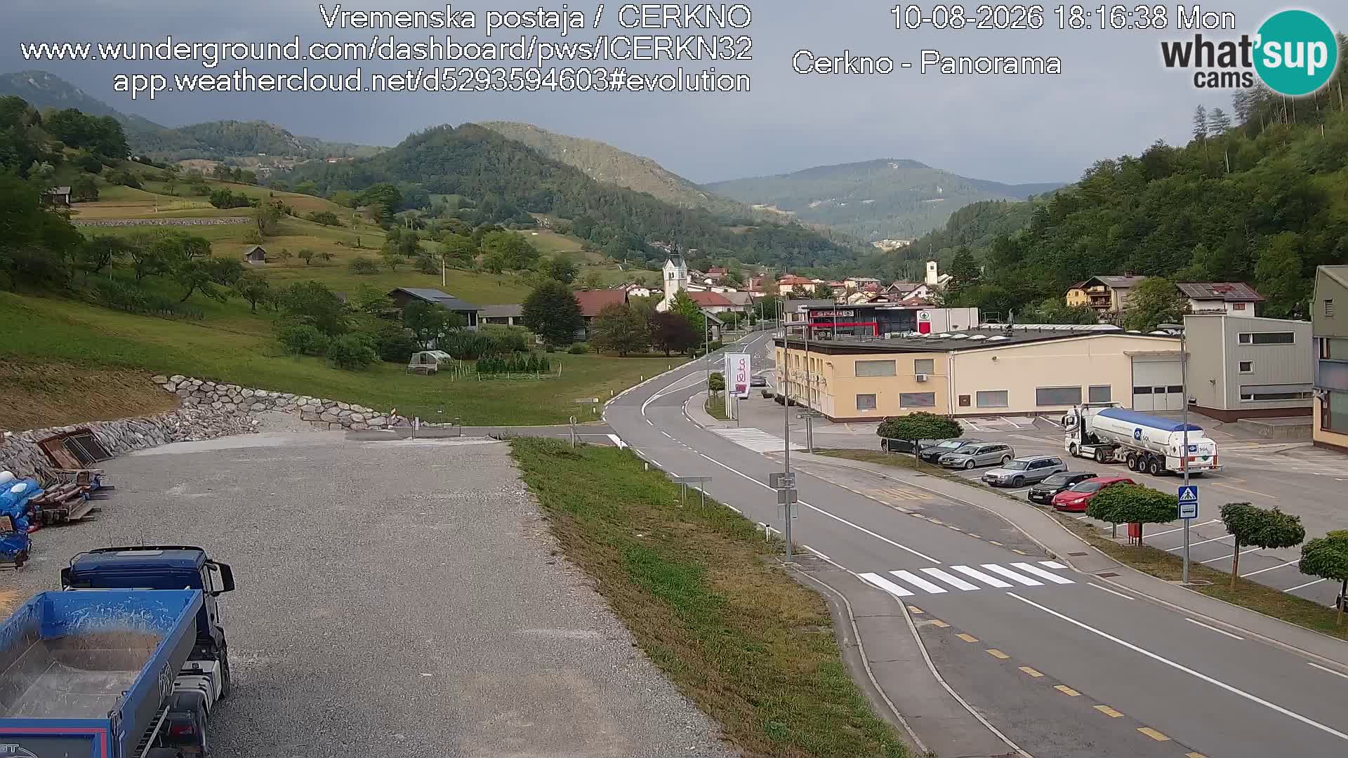 Cerkno entrada a la ciudad Webcam en vivo