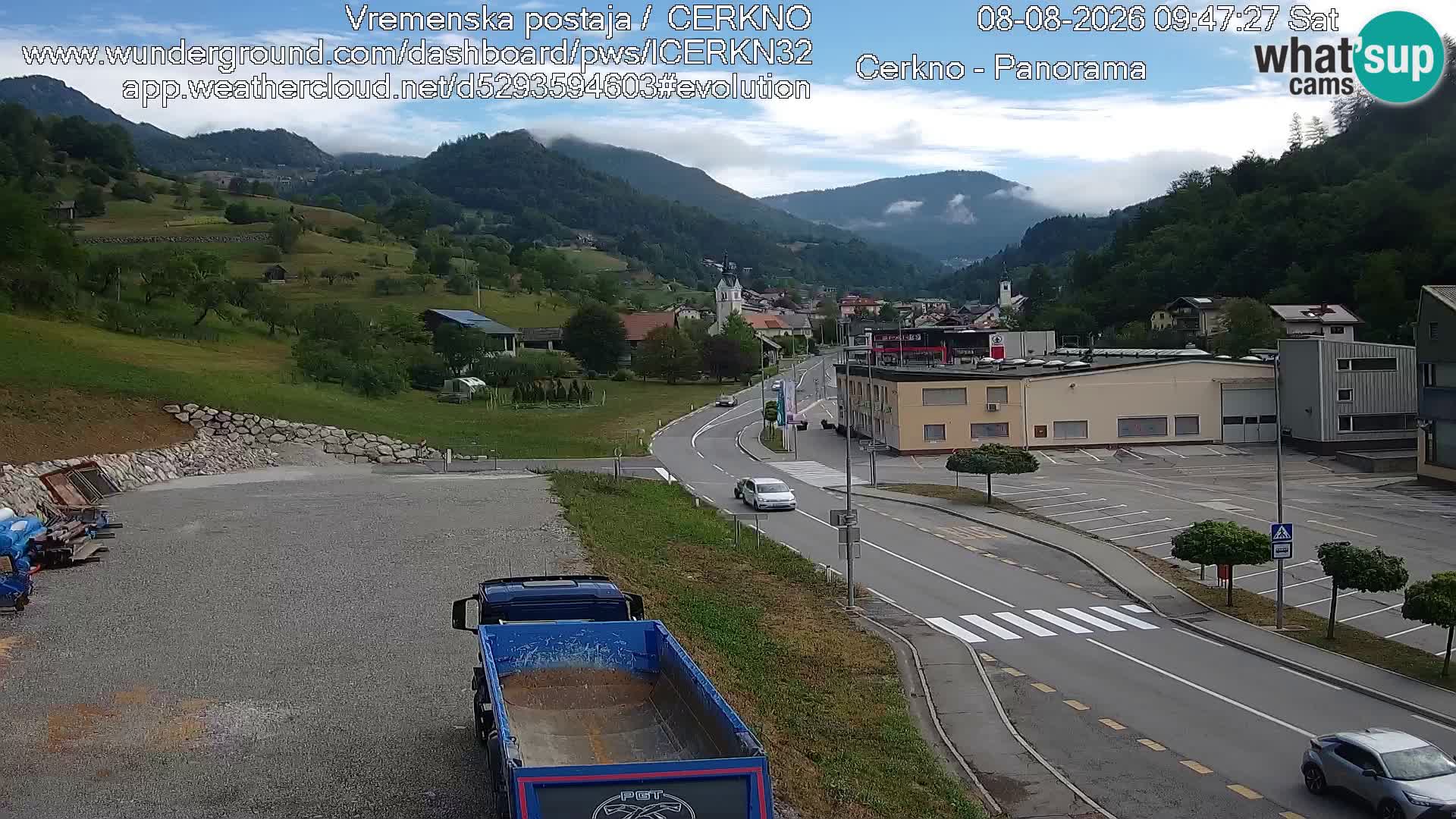 Webcam en direct – Entrée de la ville de Cerkno