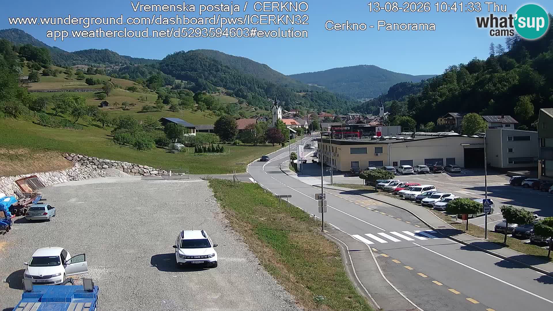 Webcam en direct – Entrée de la ville de Cerkno