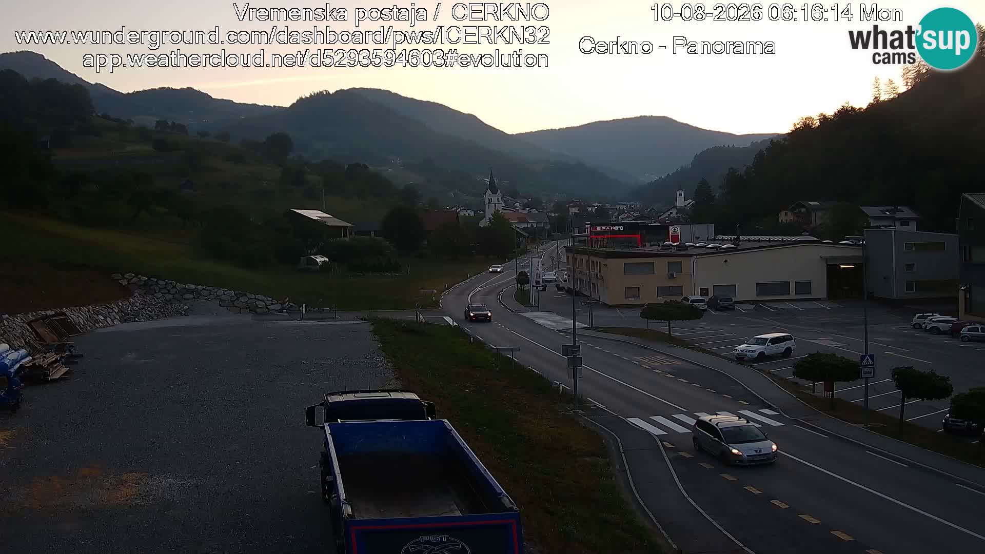Cerkno city entrance Live Webcam