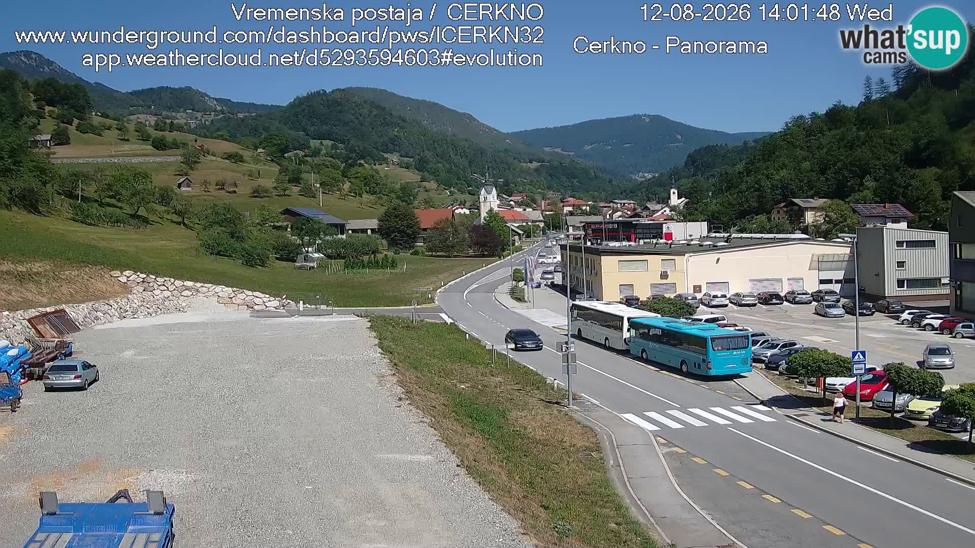 Cerkno city entrance Live Webcam