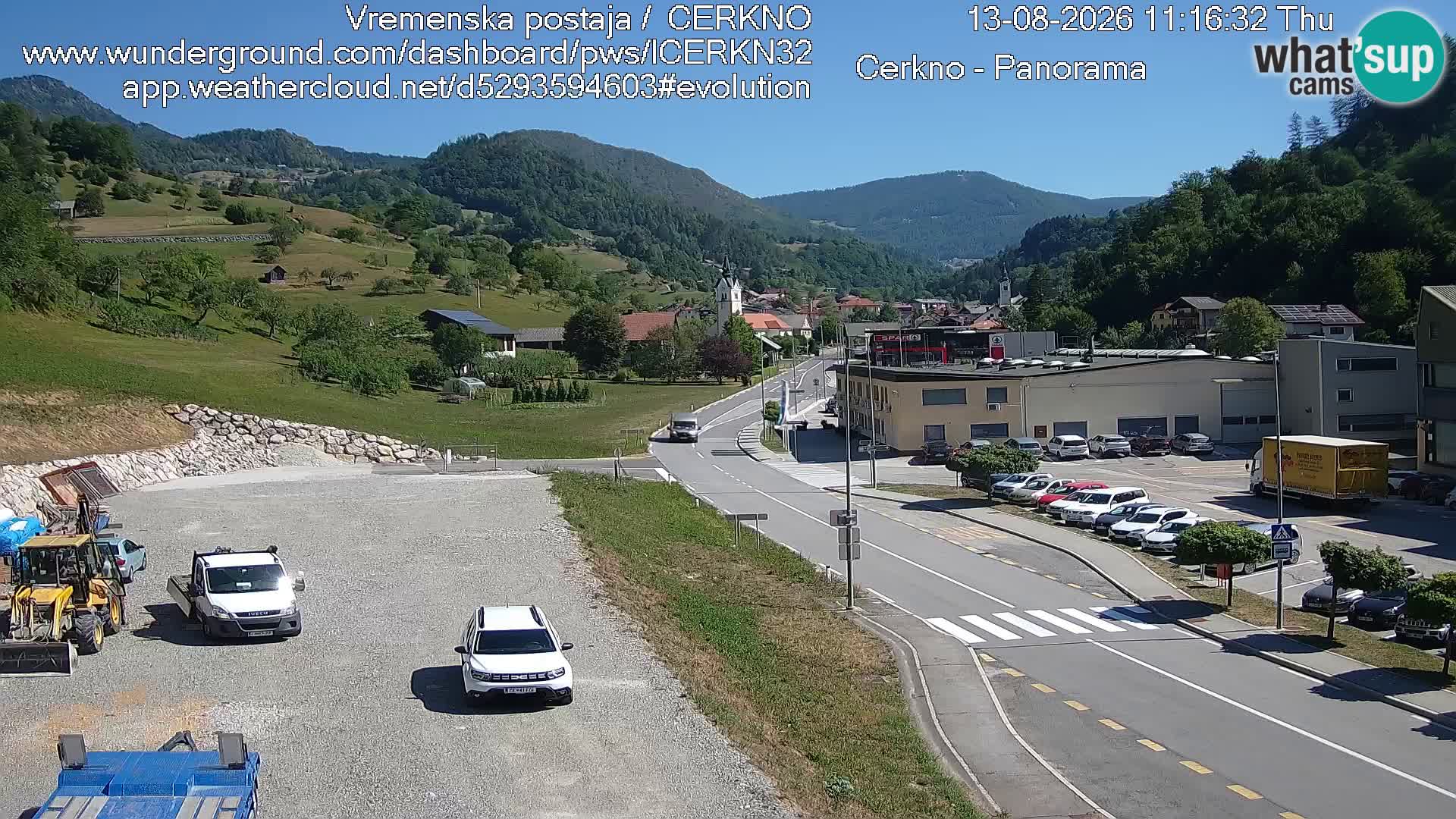 Cerkno city entrance Live Webcam