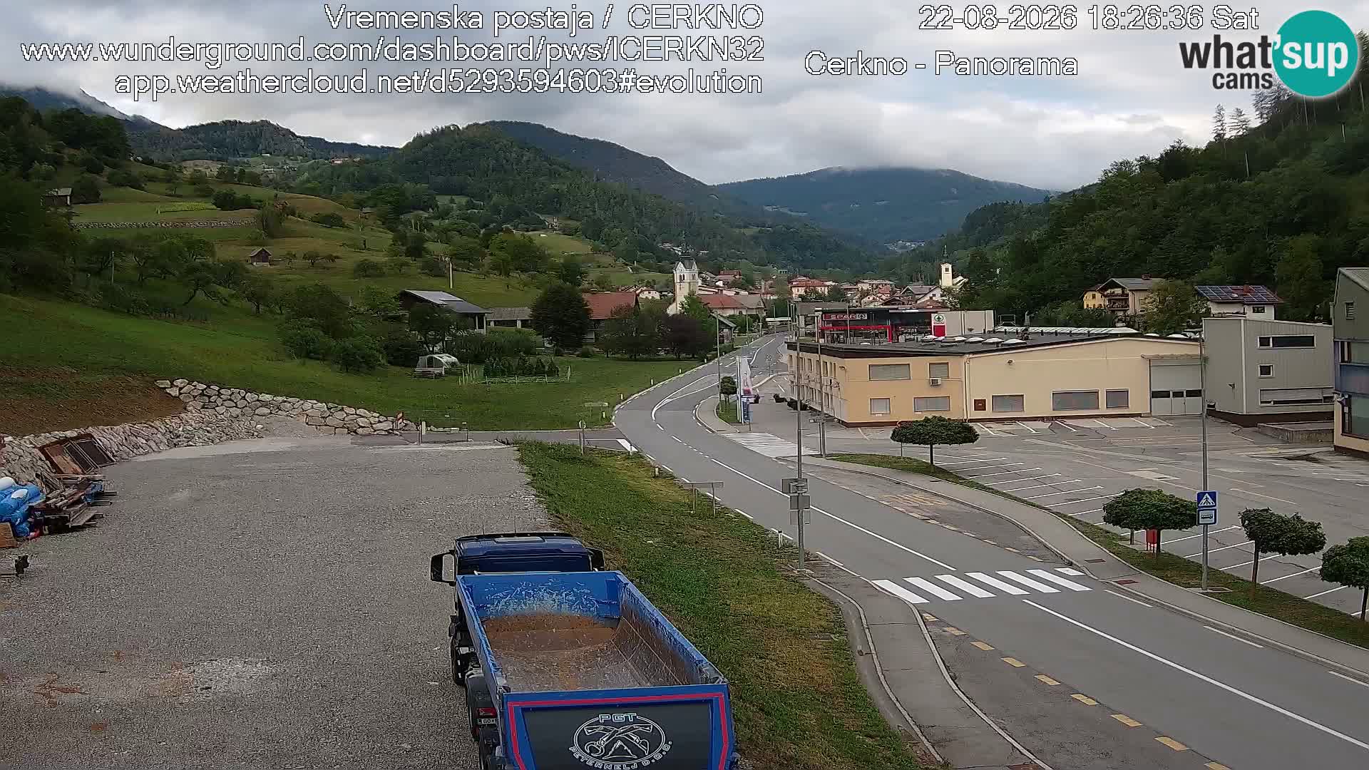 Cerkno city entrance Live Webcam