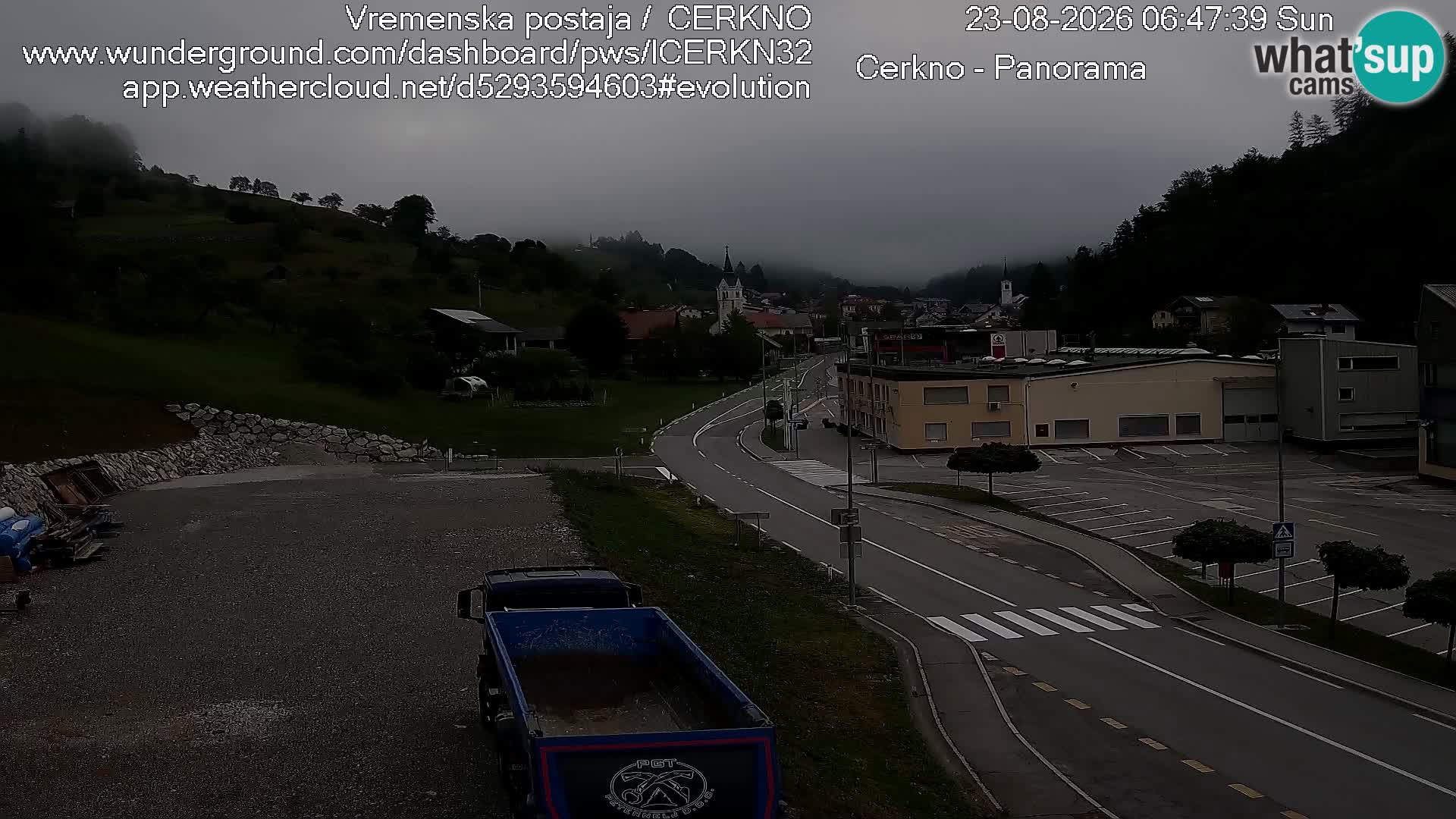 Cerkno city entrance Live Webcam