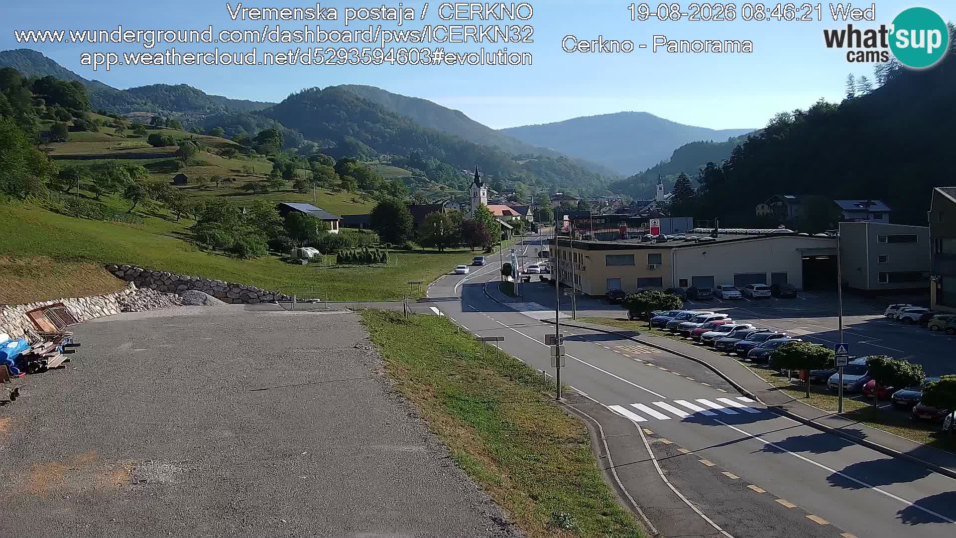 Cerkno entrada a la ciudad Webcam en vivo