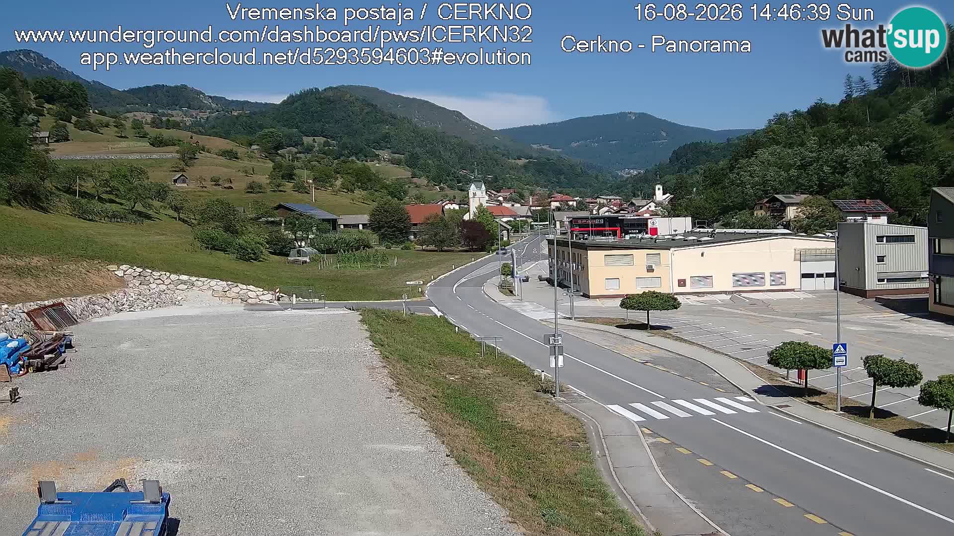 Cerkno city entrance Live Webcam